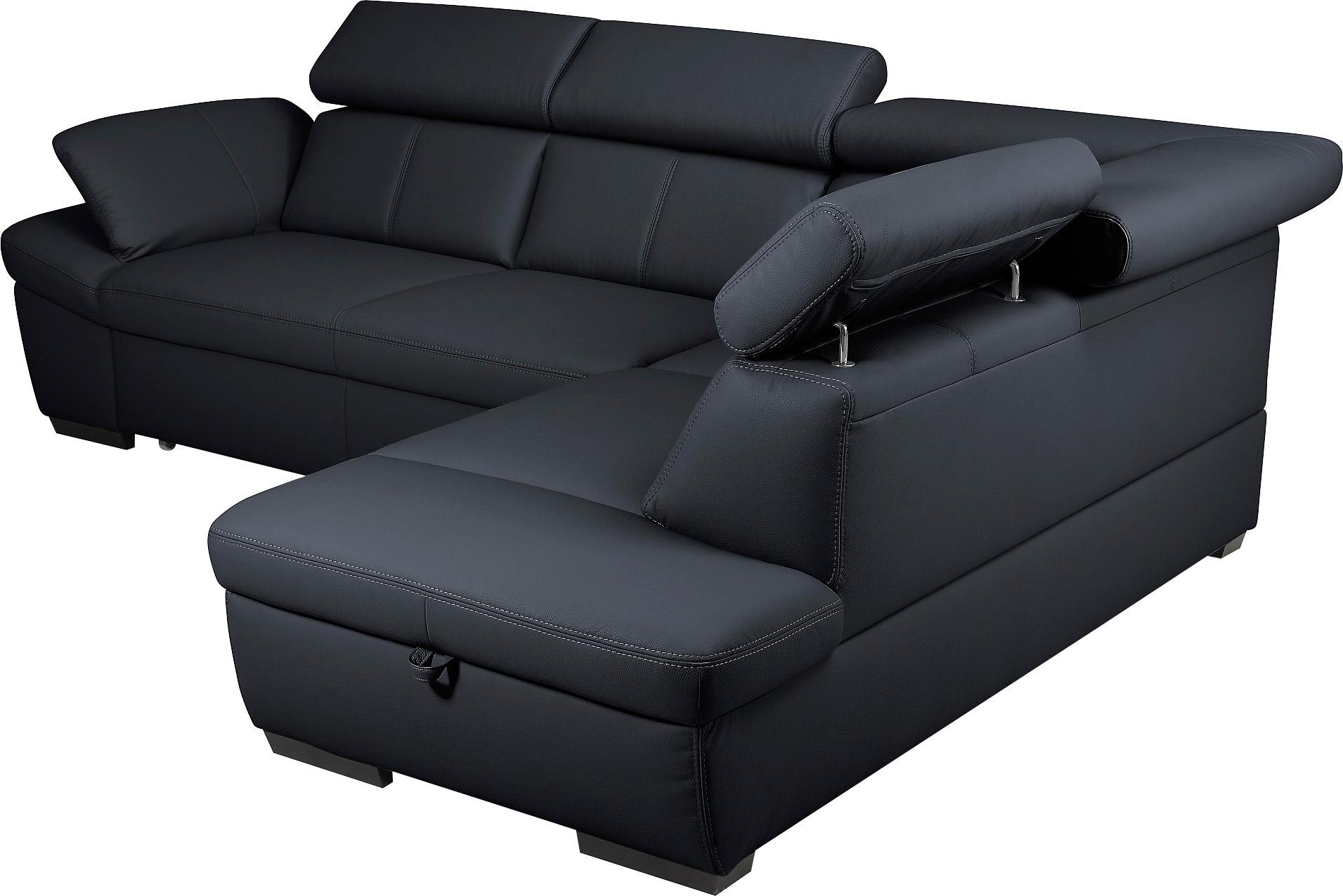 exxpo - sofa fashion Ecksofa »Salerno, klassisch modernes Funktionssofa, hoher Sitzkomfort, L-Form«, inkl. Kopf- und Armteilverstellung, wahlweise mit Bettfunktion