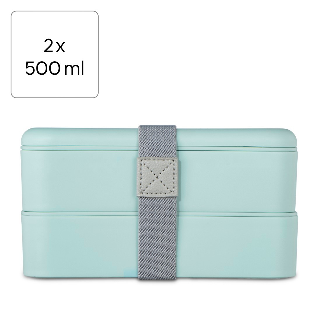 Xavax Lunchbox »Lunchbox 2er Set (stapelbar, je Bento Lunch Box 500 ml, auslaufsicher)«, (5 tlg.)