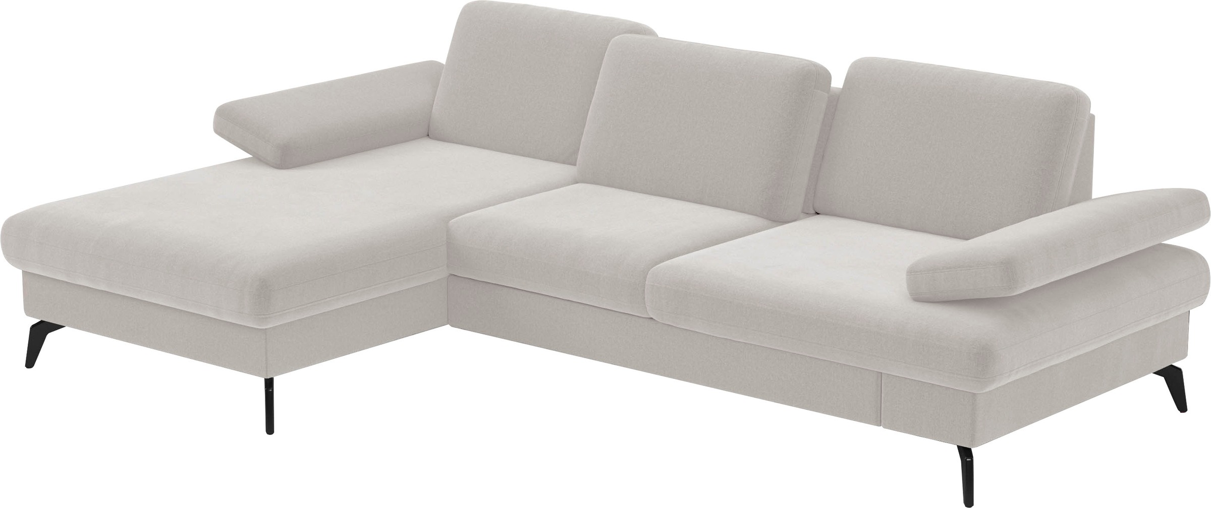 sit&more Ecksofa »Morris L-Form, inkl. Sitztiefenverstellung«, wahlweise mit Armteilverstellung, Bettfunktion & Bettkasten