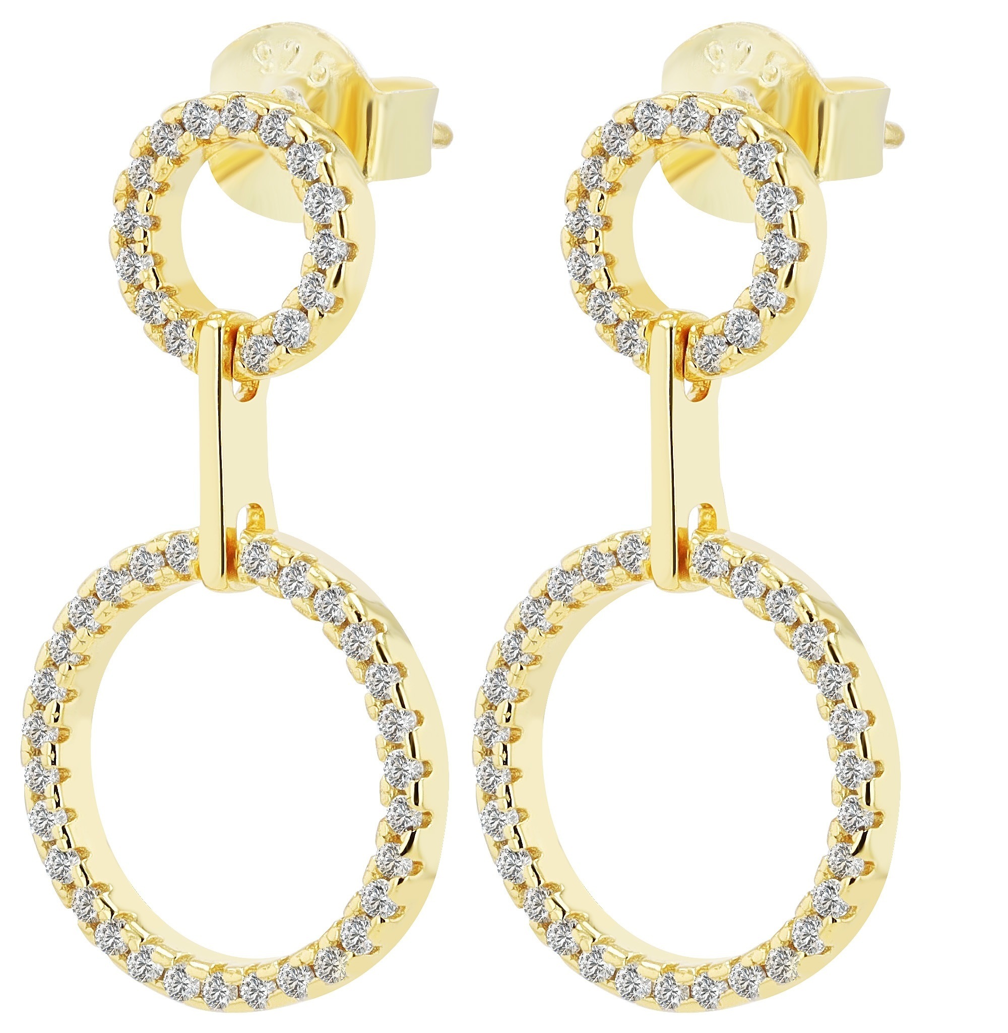 Adelia's Women's Earrings 925 Sterling Silver Gold