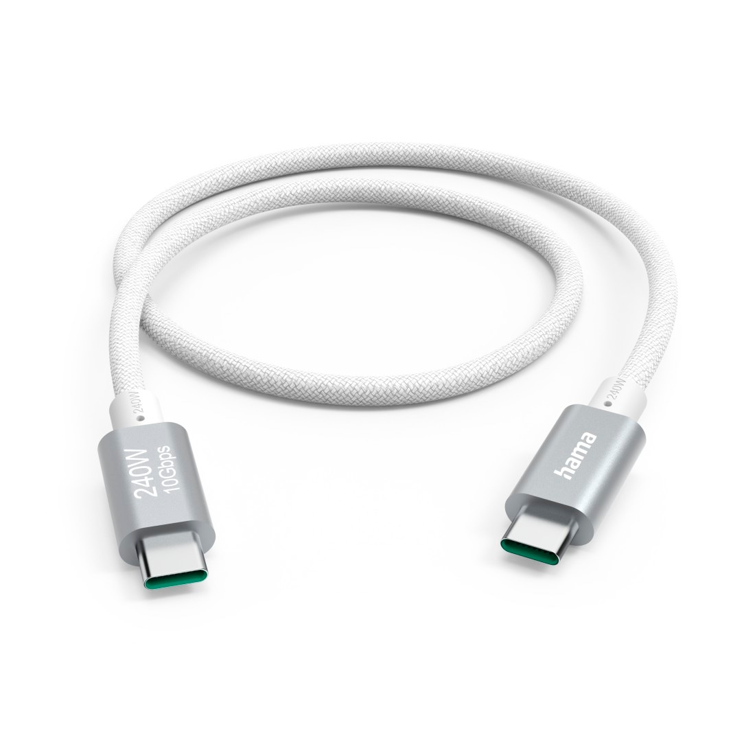 Hama USB-Kabel »Ladekabel, USB-C, 240W, "Full-Featured", 1,5m, weiß«, USB Typ C-USB-C, USB-C, 150 cm, Datenübertragung, Schnellladefunktion