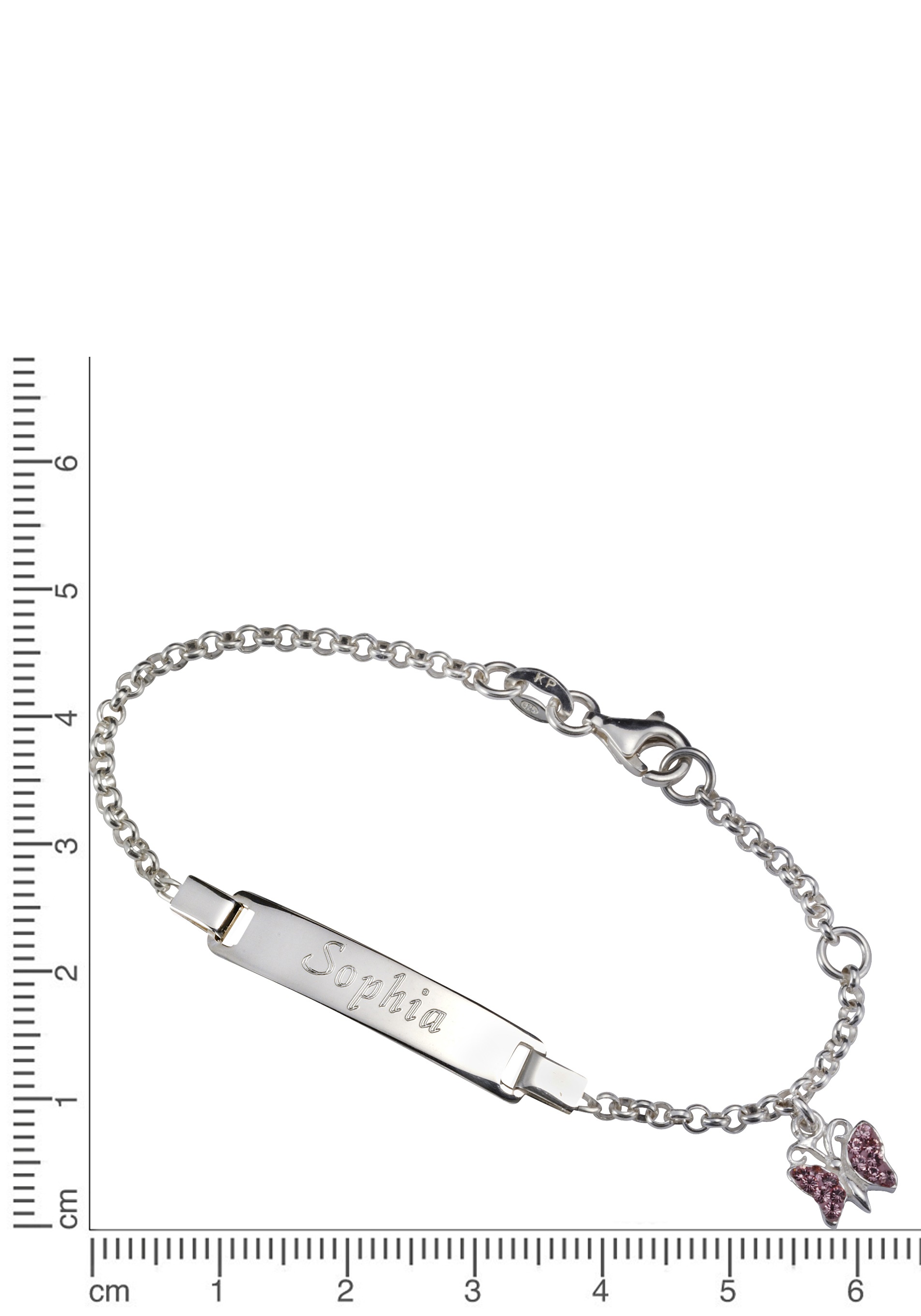 Gravur »Schmuck Anlass ID-Platte Geburtstag Armband online Firetti senden, Weihnachten GRAVURwunsch Mail mit kaufen Armkette + Glitzersteine«, BAUR Geschenk, per Schmetterling |