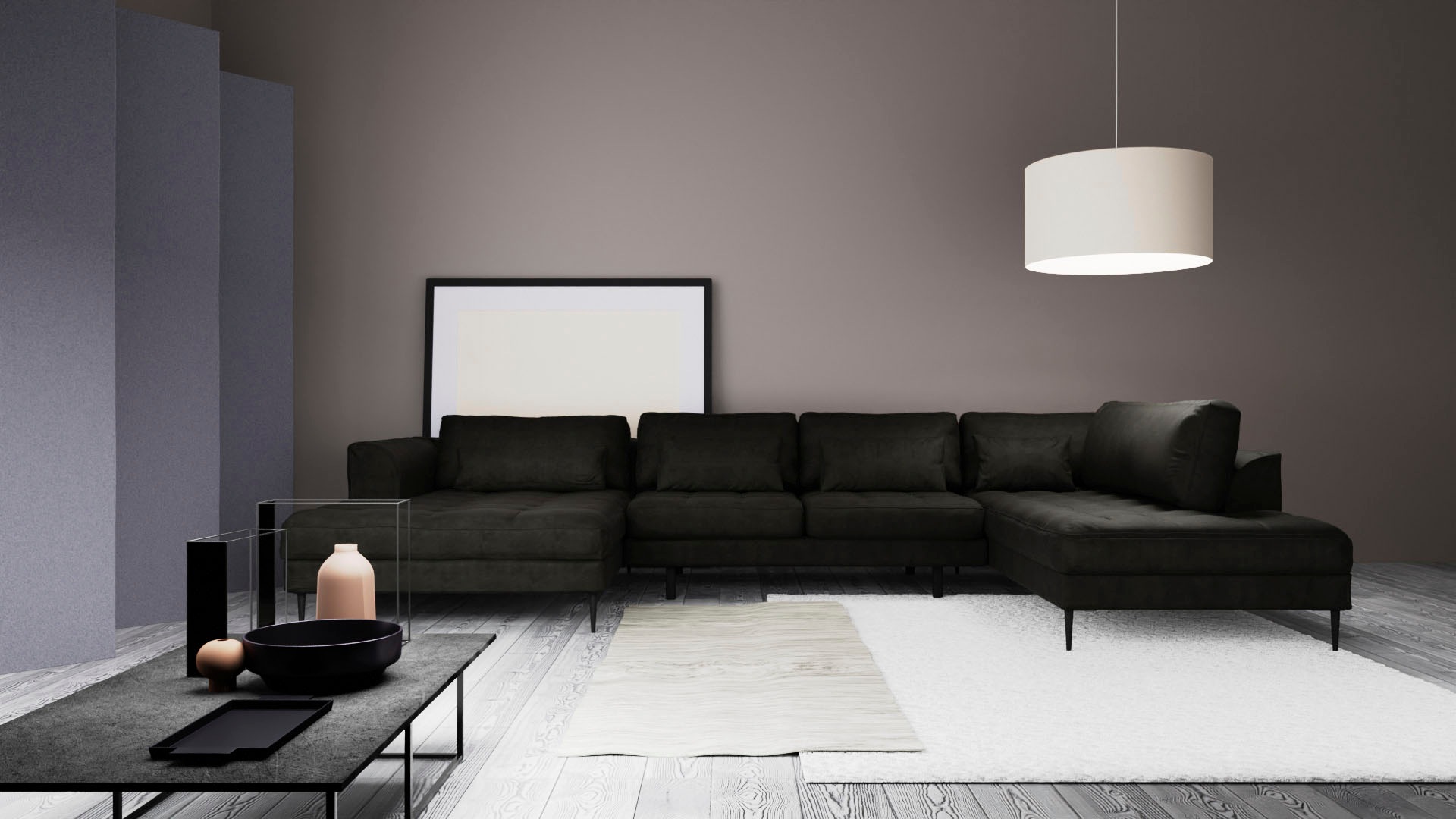 TRENDMANUFAKTUR Wohnlandschaft "Luzi, gemütliches Sofa, extra viel Platz, v günstig online kaufen