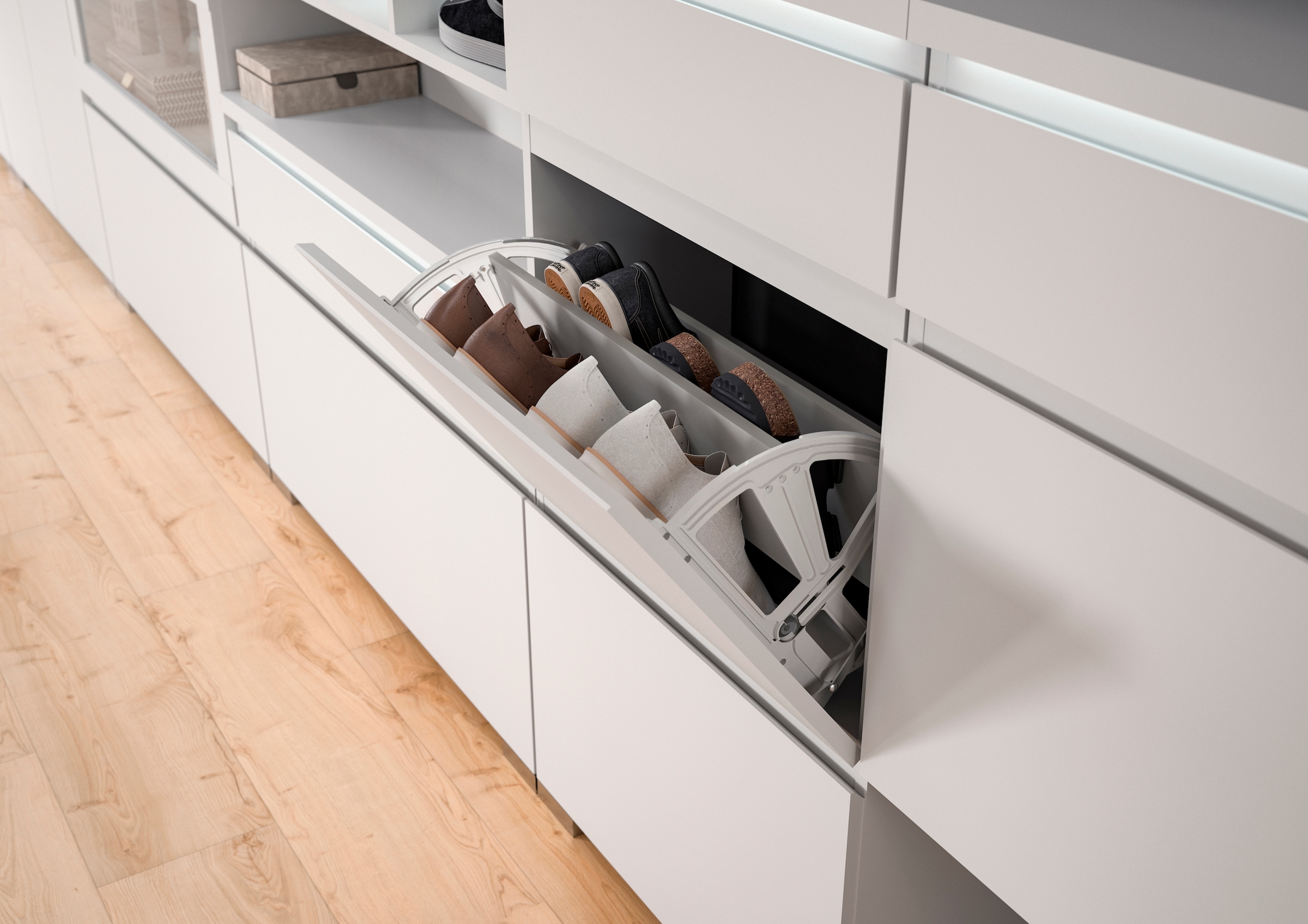 INOSIGN Schuhschrank »Skoskap, Tiefe 27cm, 3 Klappen, 1 Schubkasten, Platz für 9 Schuhpaare«, Schuhkipper, Schuhkommode, Schuhregal, Kommode, Anrichte