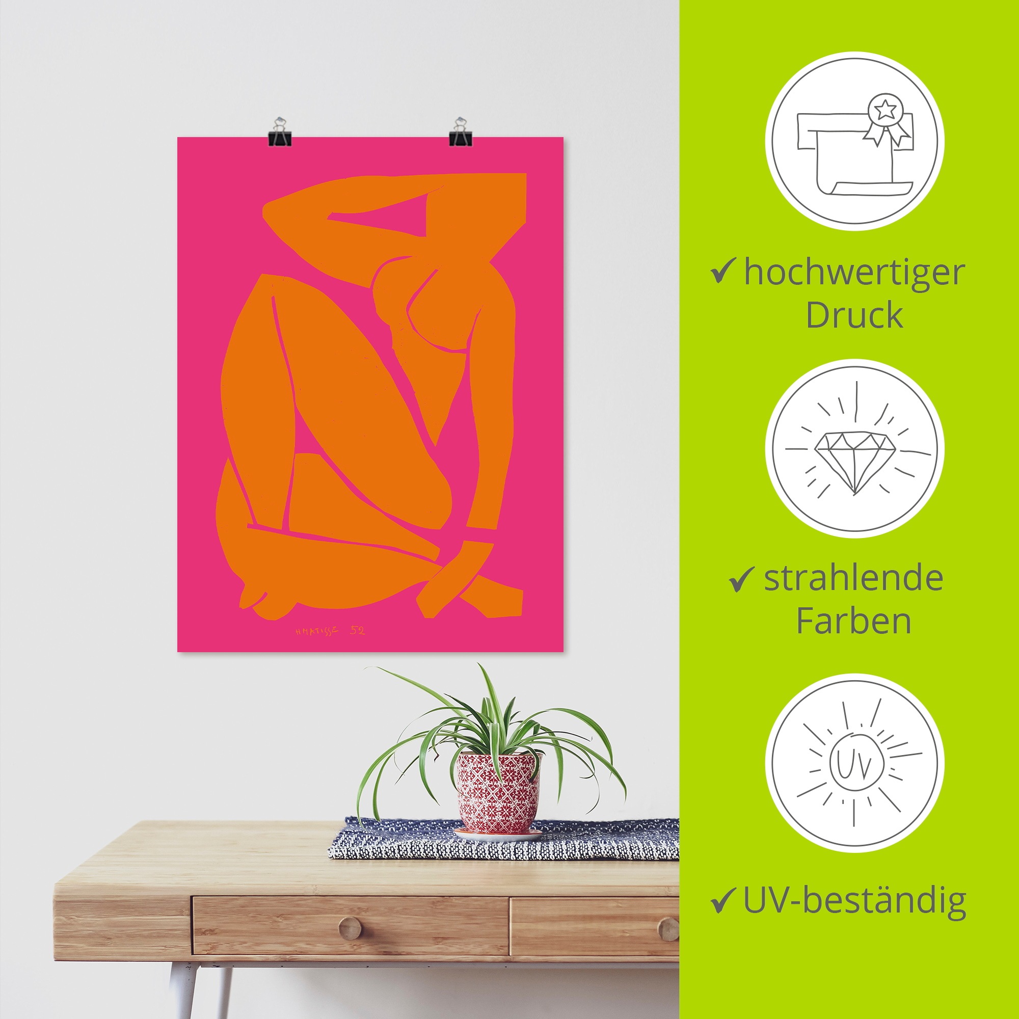 Artland Wandbild »Nu bleu III. 1952« Bilder von Frauen 1 Stk. tlg. als Alubild, Leinwandbild, Poster, Wandaufkleber in verschied. Größen