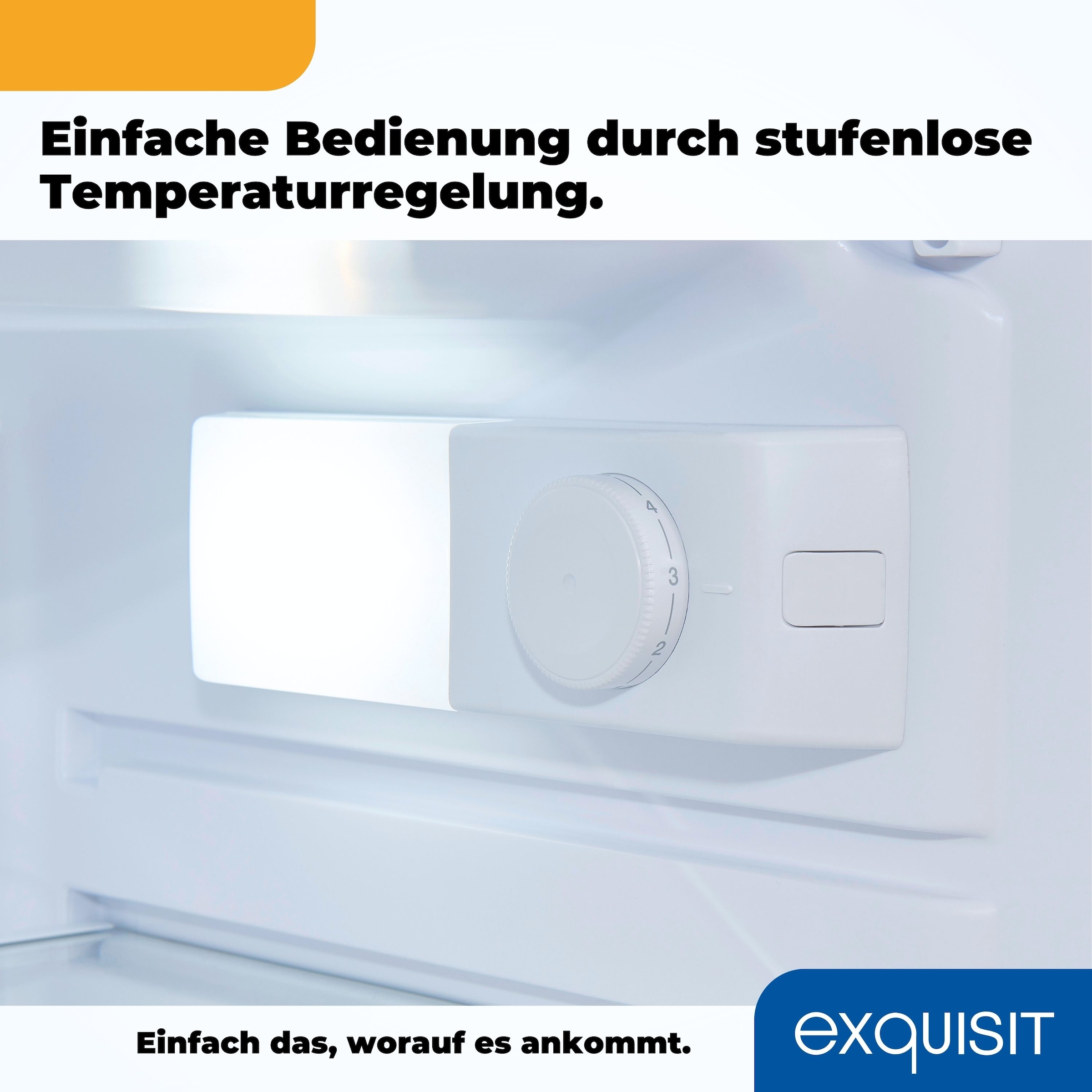 exquisit Kühlschrank »KS16-4-HE-040D weiss«, 109 Liter Nutzinhalt, stufenlose Temperaturregelung, 4 Sterne