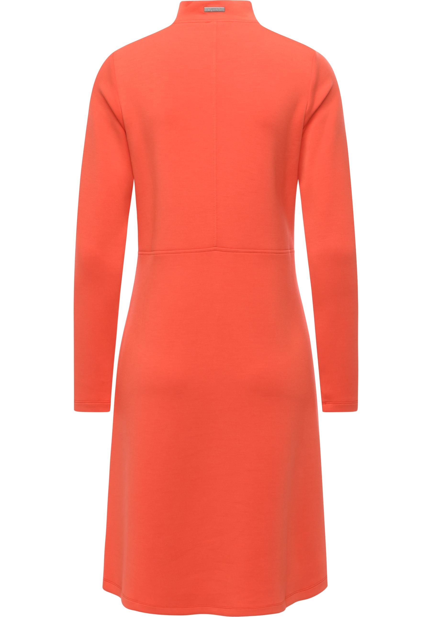 Ragwear A-Linien-Kleid »Leavie« Ohne Taschen Modisches Damen Sweatkleid mit Stehkragen