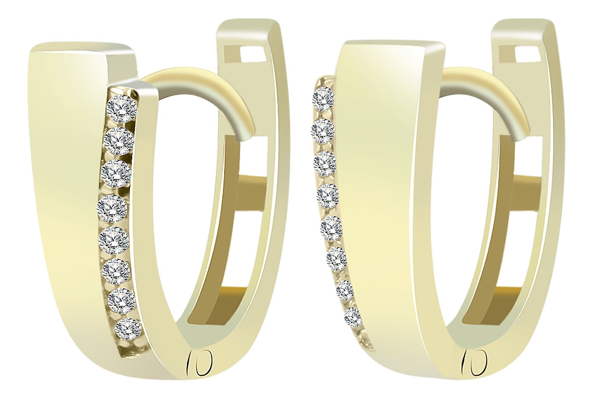 Adelia´s Klappcreolen »Damen Ohrringe – Klappcreole aus 333 Gold mit Zirkonia« Zum Verschenken an Menschen, die Ihnen am Herzen liegen