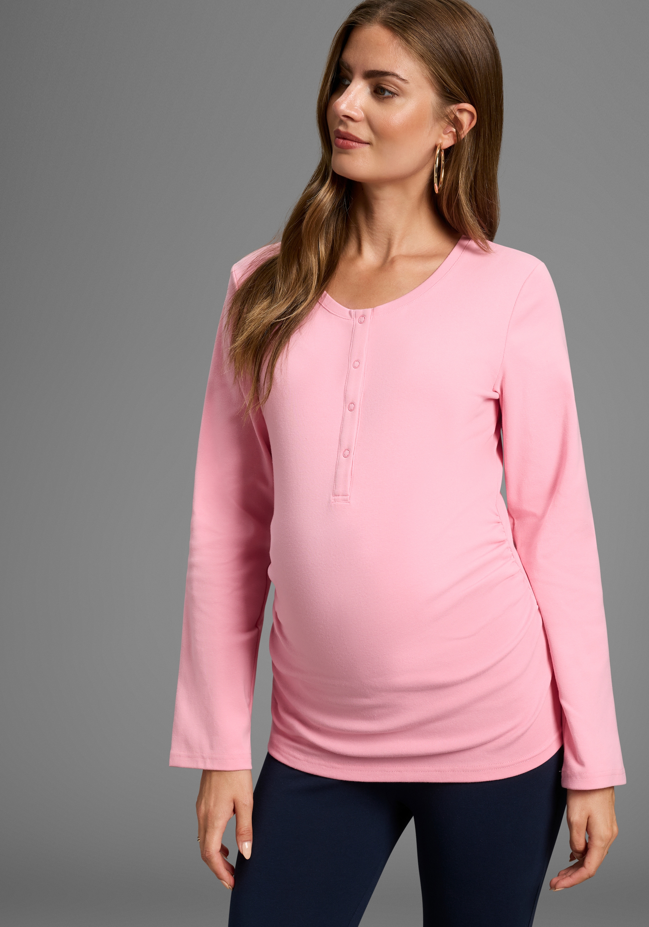 Neun Monate Umstandsshirt "2er Pack Stillshirts mit praktischem Ausschnitt" günstig online kaufen