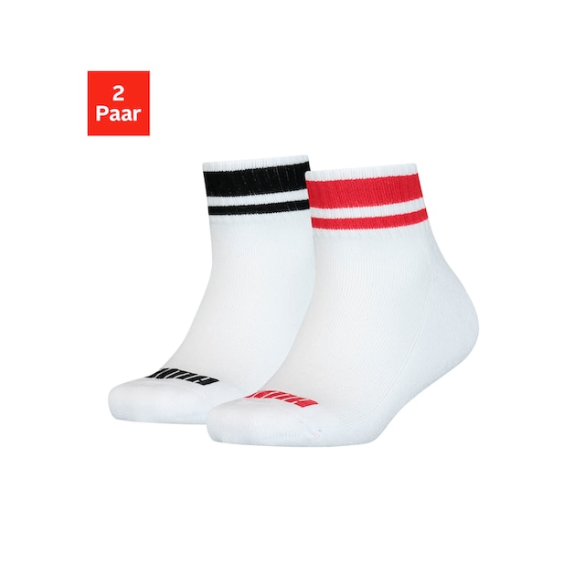 PUMA Kurzsocken »Clyde Junior«, (2 Paar), mit gestreiften Bündchen | BAUR