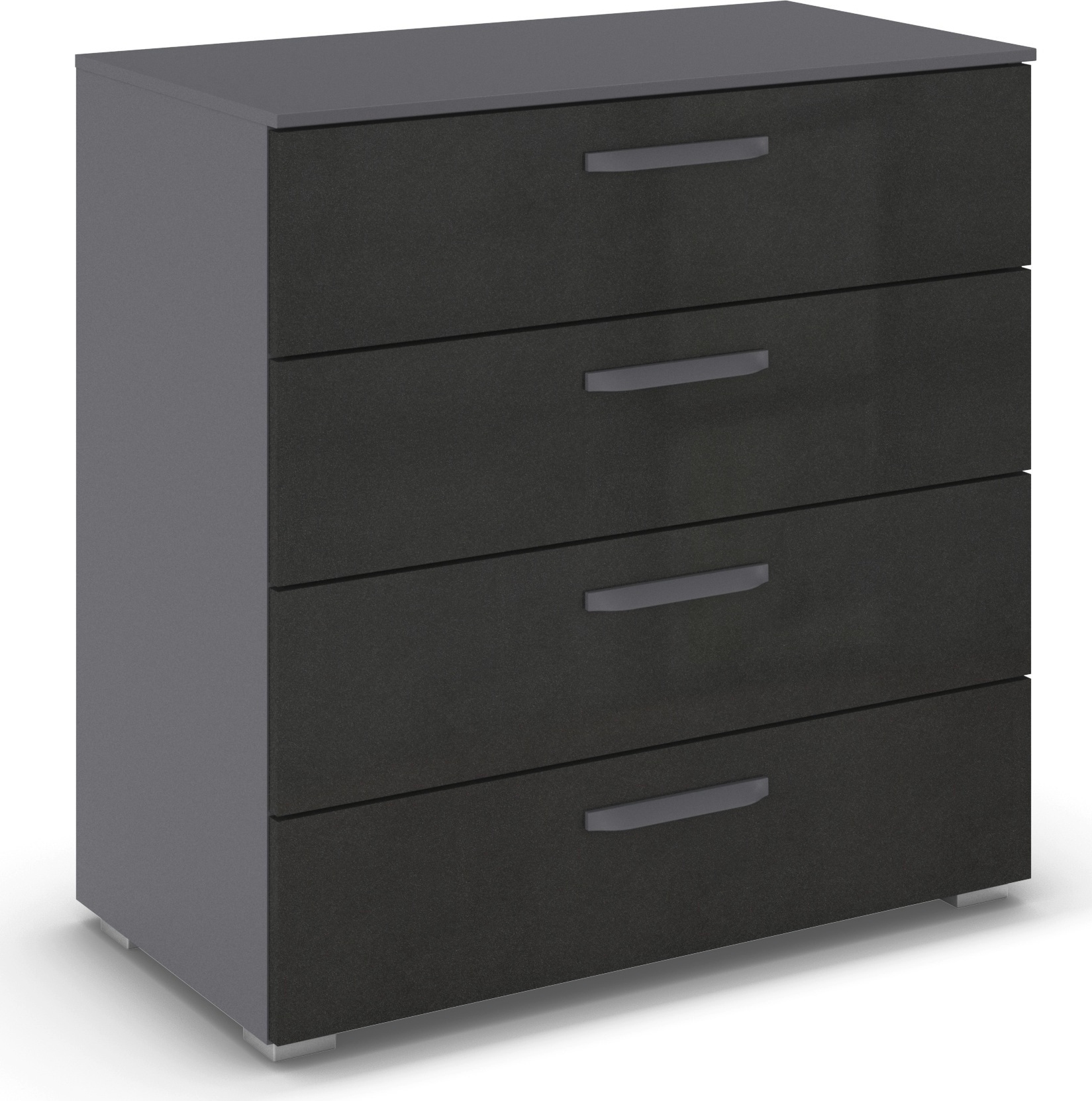 OTTO home Schubkastenkommode "Kommode Sideboard Schubladenkommode Schlafzimmerkommode OTELI" Breite 80 cm SOFT-CLOSE-FUNKTION, elegante Dekor- oder Hochglanzfront, vier große und geräumige Schubladen mit viel Stauraum MADE IN GERMANY
