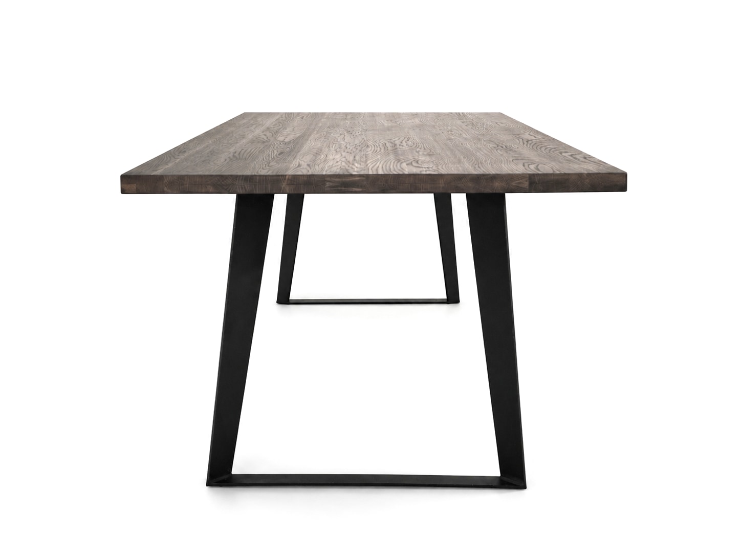 OTTO home Esstisch »»SKAGEN« Speisetisch, Küchentisch, Wohntisch, Esszimmertisch« Wildeiche geölt Natur/Smoke, Gerade Kante, U-Gestell schwarz Metall