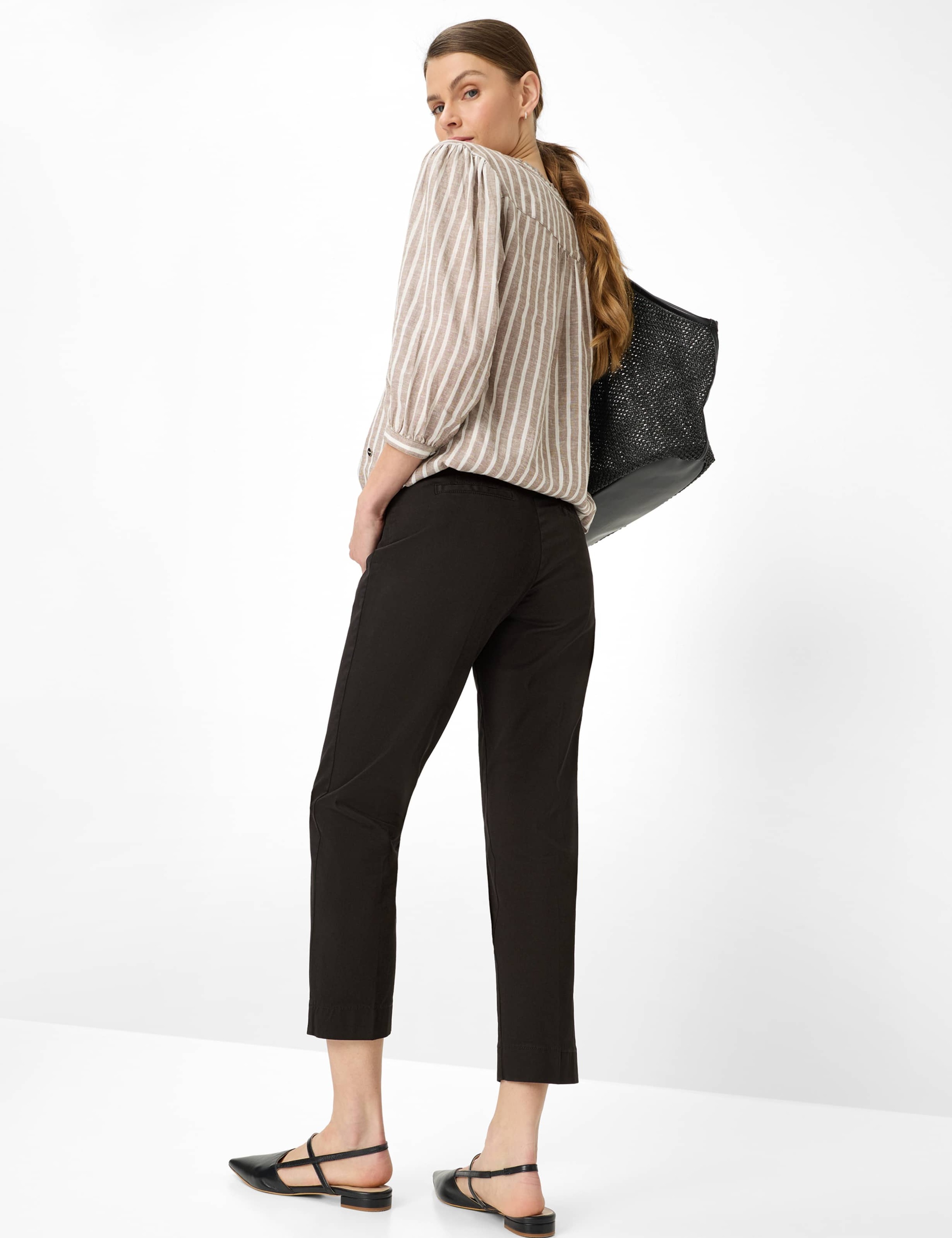 5-Pocket-Hose BRAX "Style MARA S", Damen, Gr. 34, Normalgrößen, schwarz, Web, 78% Baumwolle, 18% Lyocell, 4% Elasthan, Hosen 5-Pocket-Hose 3