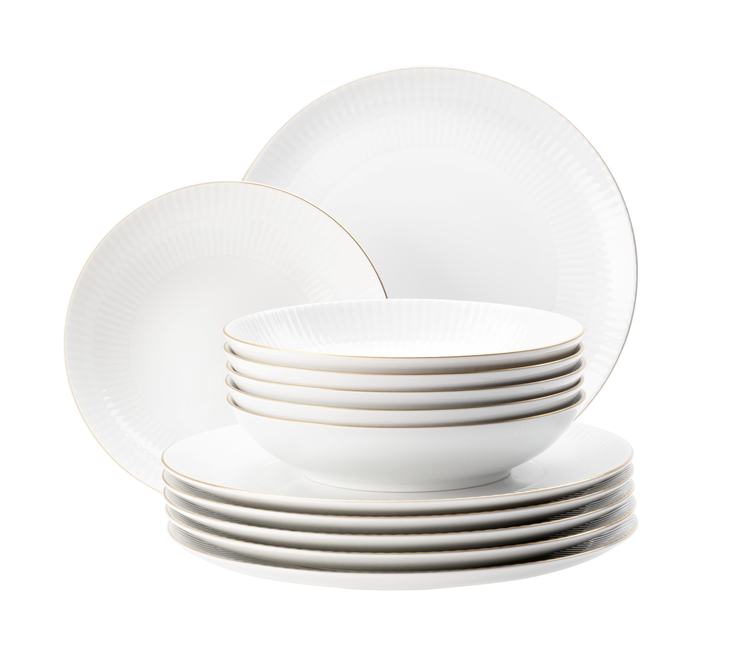 Seltmann Weiden Tafelservice "Tafelservice 12-teilig Amina Goldrand, Teller günstig online kaufen