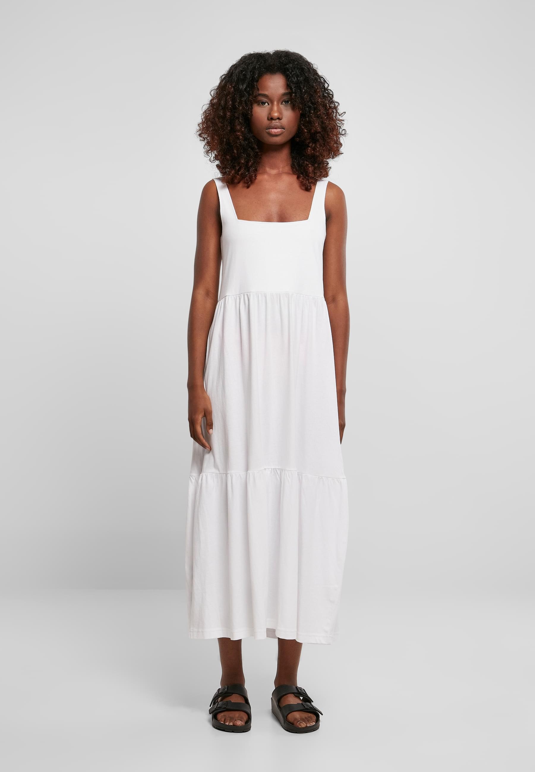 URBAN CLASSICS Shirtkleid »Urban Classics Damen Ladies 7/8 Length Valance Summer Dress«, (1 tlg.)