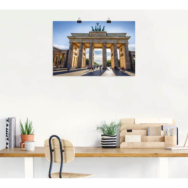 Artland Wandbild »Brandenburger Tor in Berlin«, Gebäude, (1 St.), als  Alubild, Leinwandbild, Wandaufkleber oder Poster in versch. Größen  bestellen | BAUR