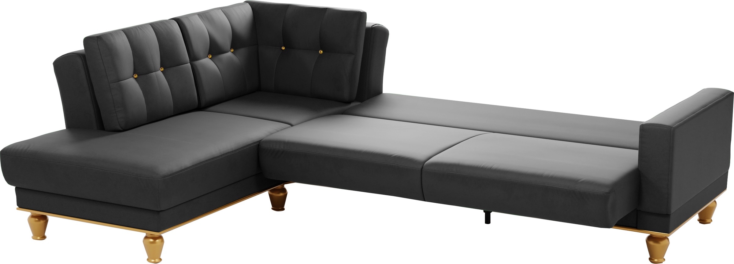 sit&more Ecksofa »Orient 5 L-Form«, mit Strass-Stein, wahlweise mit Bettfunktion und Bettkasten