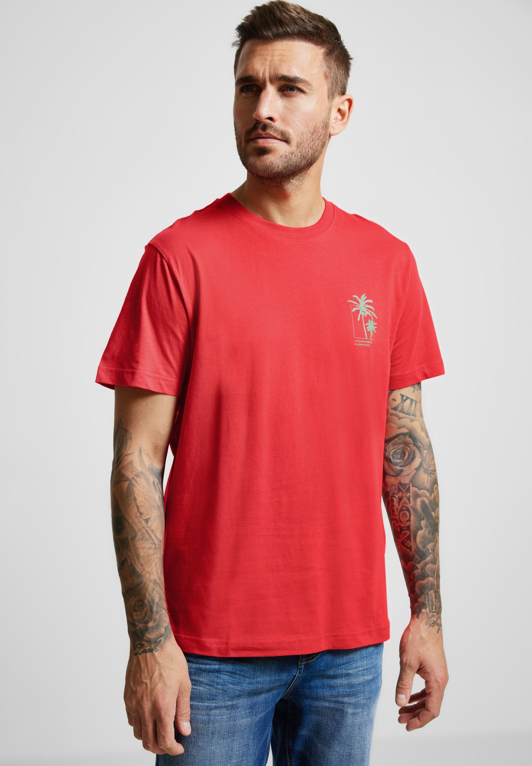 STREET ONE aus ▷ kaufen Baumwolle BAUR MEN T-Shirt, | reiner