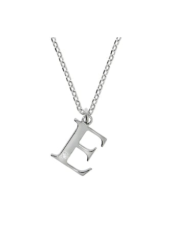 Kette mit Anhänger »925/- Sterling Silber Diamant 0,008ct. Buchstabe E«