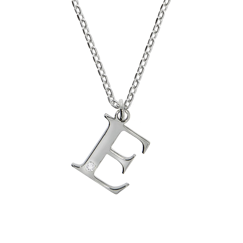 Diamonds by Ellen K. Kette mit Anhänger »925/- Sterling Silber Diamant 0,008ct. Buchstabe E«