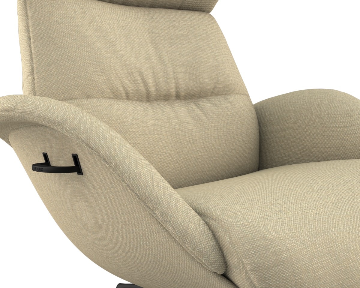 FLEXLUX Relaxsessel »Relaxchairs More«, Premium Komfort, Rücken- & Kopfteilverstellung, drehbar, Fuß schwarz