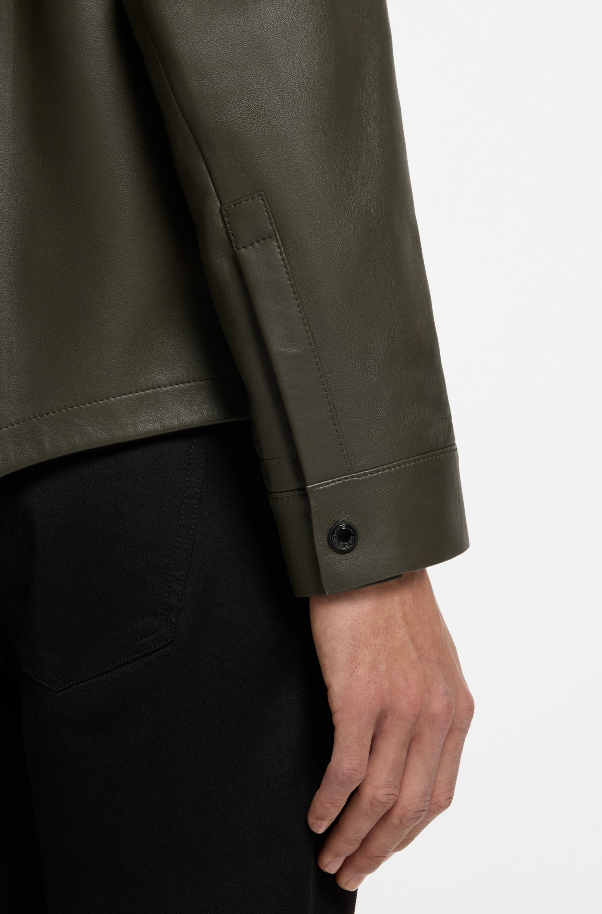 BOSS GREEN Hemdjacke »Porsche Spirit 70 Capsule Collection« aus Nappaleder, Premium Herrenmode Limited