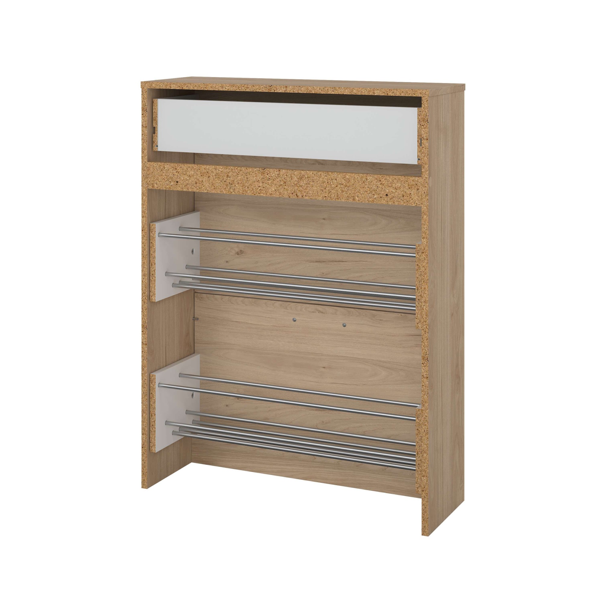 Home affaire Schuhkommode »Escape, praktischer Schuhschrank mit platzsparendem Design« Packung,  Schuhschrank mit 2 Klappen und Schublade für den Flur