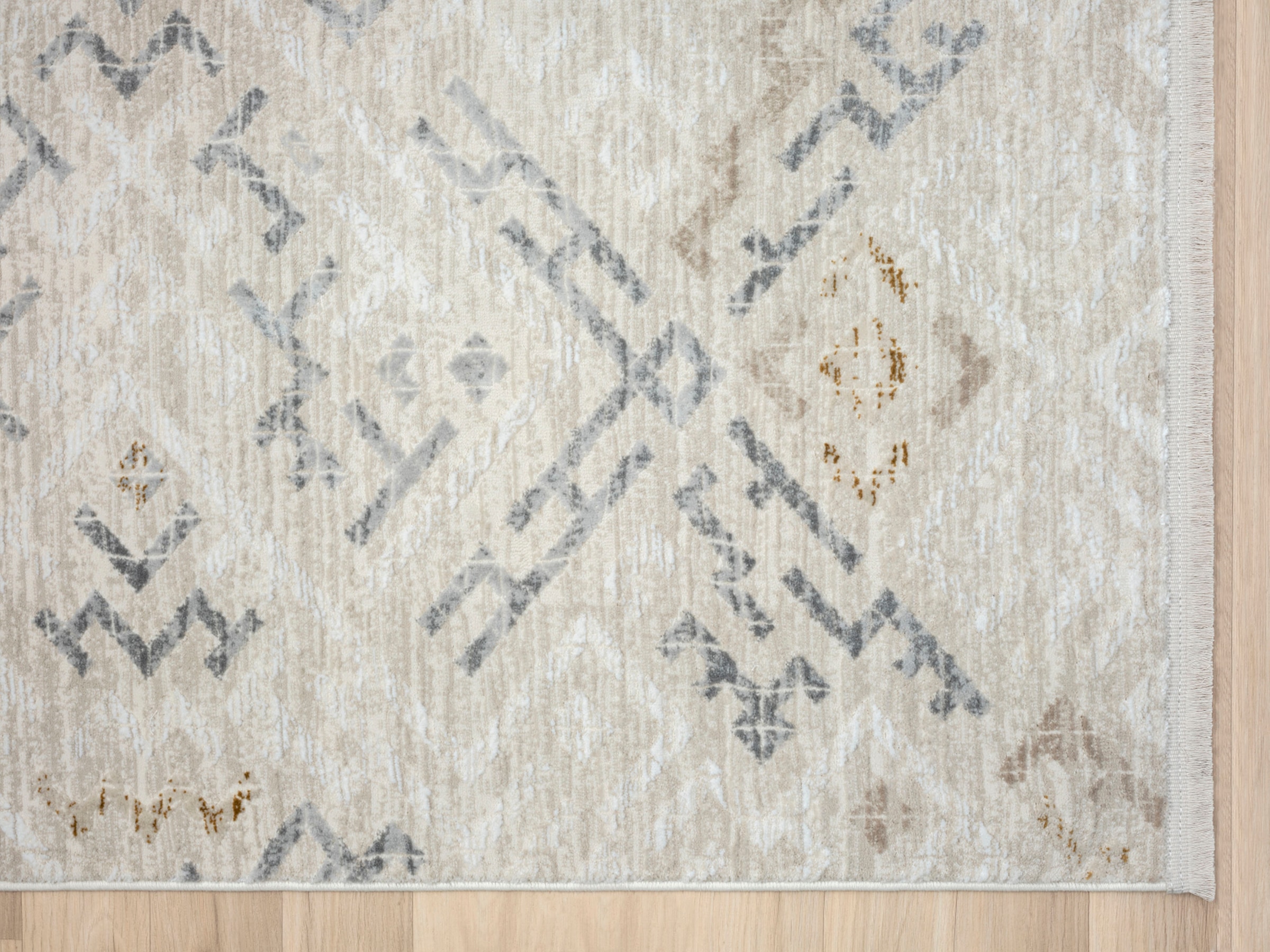 Myflair Möbel & Accessoires Teppich »My Type«, rechteckig, 10 mm Höhe, Kurzflor, Ethno-Style, besonders weich durch Microfaser, mit Fransen
