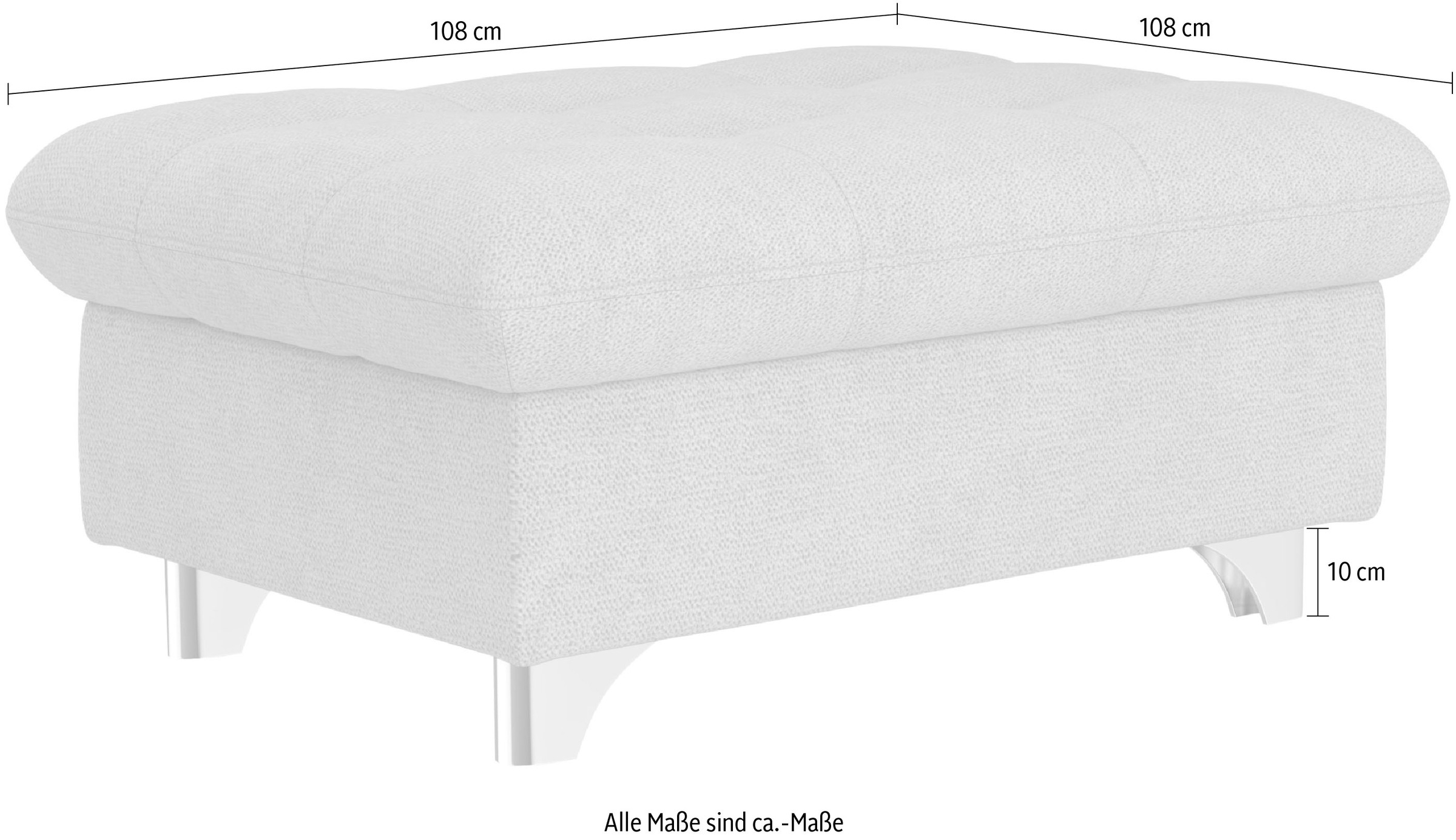 COTTA Hocker »Gemini, B: 108 cm« mit Metallfüße