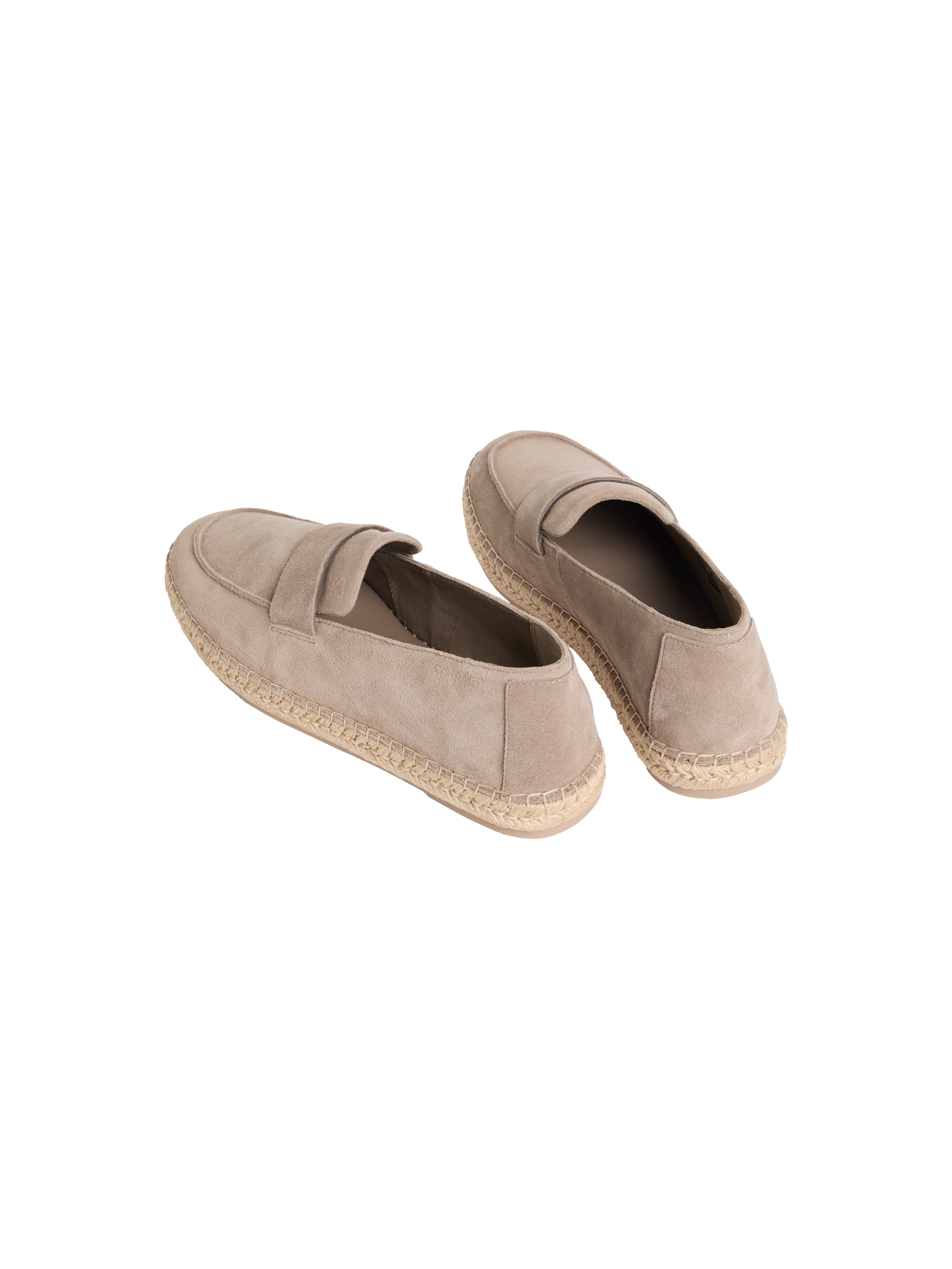 Espadrille CALVIN KLEIN "ESPADRILLE LOAFER BAND SU", Damen, Gr. 40, taupe, Veloursleder, unifarben, Basic, Schuhe Espadrille, Sommerschuh, Schlupfschuh, Mokassin zum Schlupfen 2