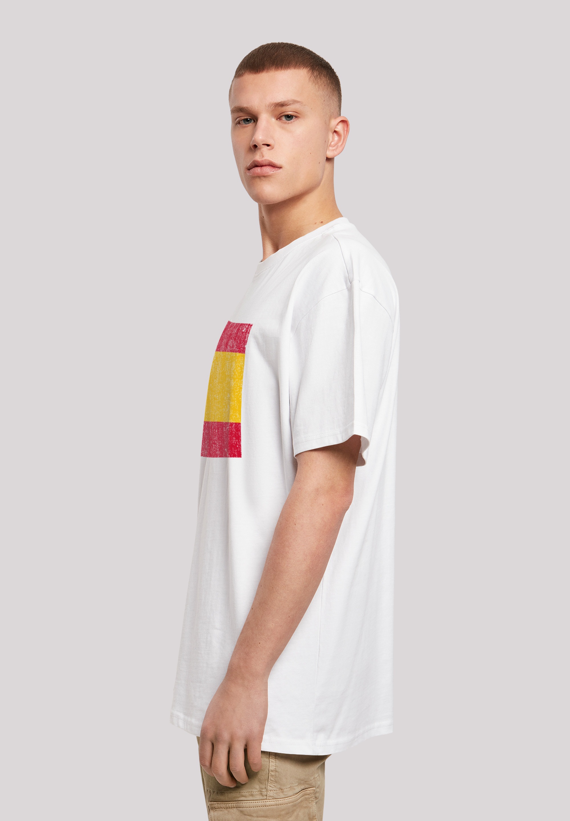 F4NT4STIC T-Shirt »Spain Spanien Flagge distressed«, Print