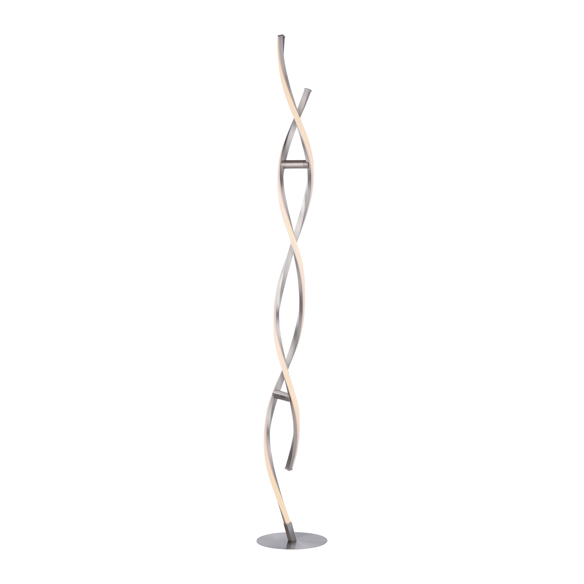 JUST LIGHT Stehlampe "Ls-SWING", 2, Ø 2cm H: 140cm, 1 Stk., silber, Wohnzimmer, Leuchten, RGB+tunable white, Infrarot inkl., Fernbedienung, Smarthome