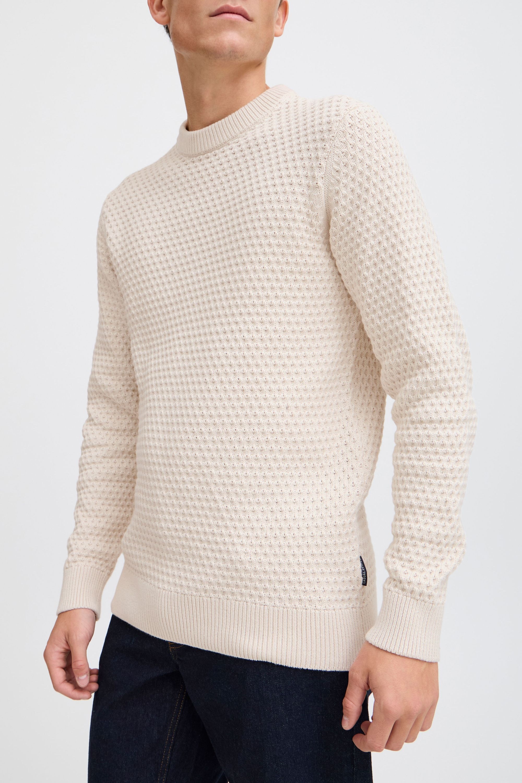 Casual Friday Strickfleece-Pullover »Strickpullover CFKARL structured crew neck knit«