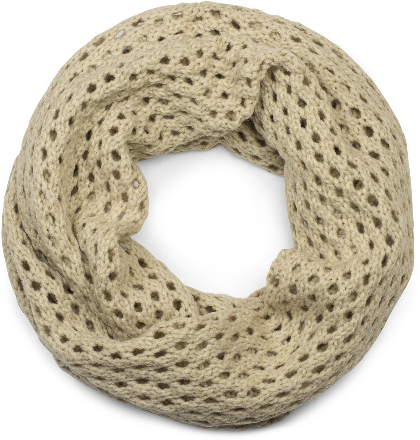 styleBREAKER Strickschal "Strick Loop Schal mit Loch Muster" 1 Stk.