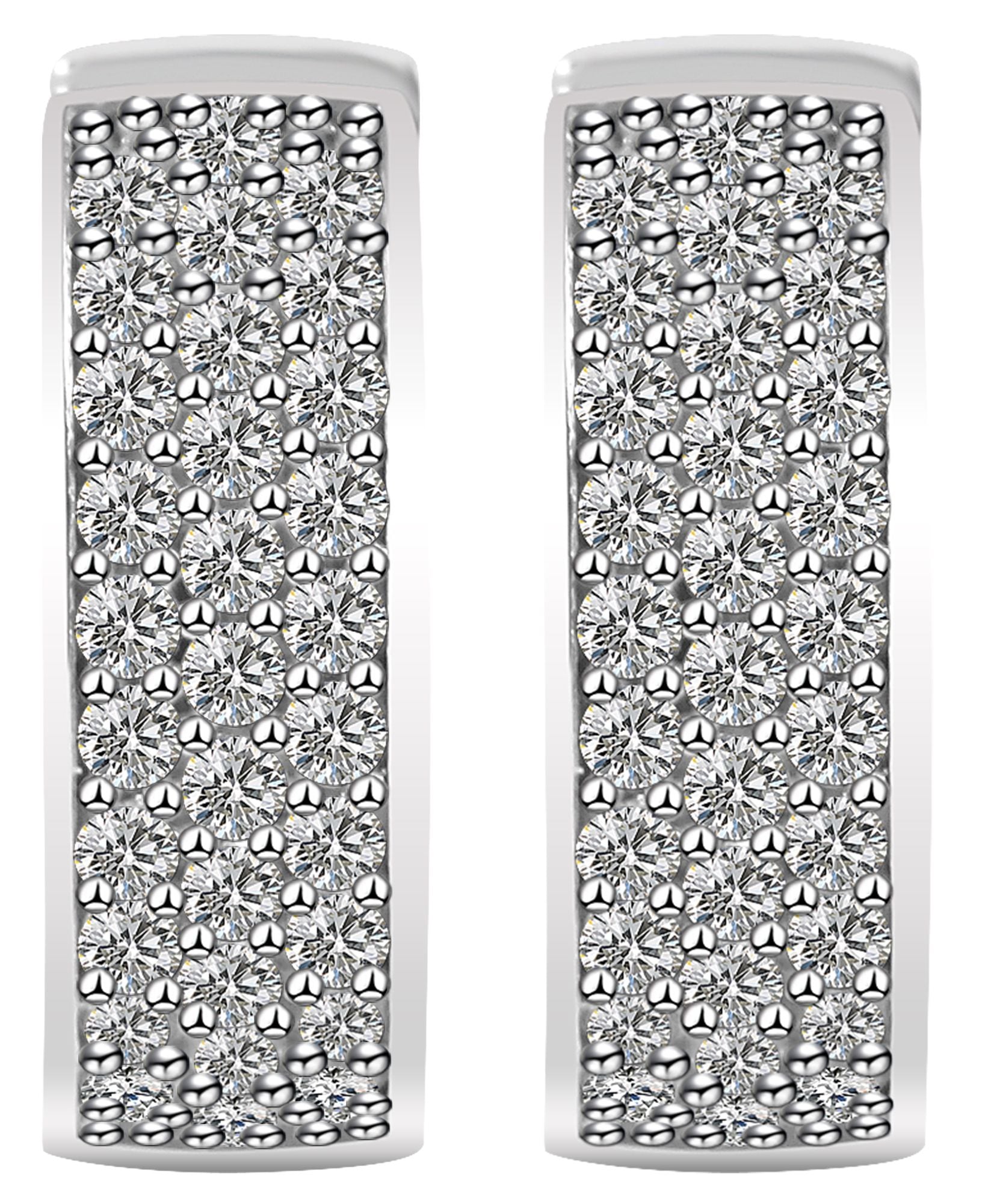 Adelia´s Klappcreolen »Damen Ohrringe – Klappcreole aus 925 Silber mit Zirkonia« Ideal als Geschenk zum Jubiläum