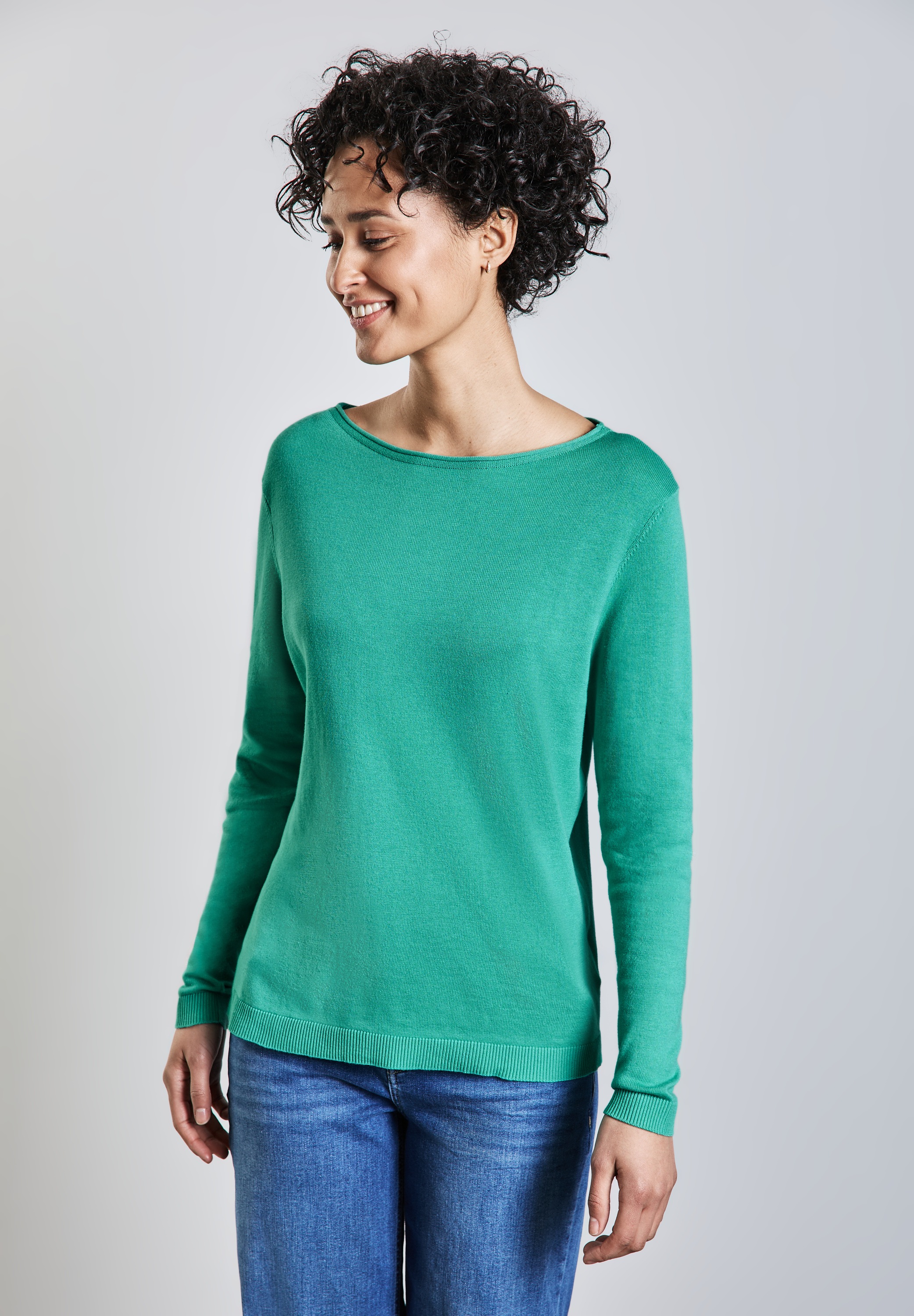 STREET ONE Strickpullover mit U-Boot-Ausschnitt günstig online kaufen