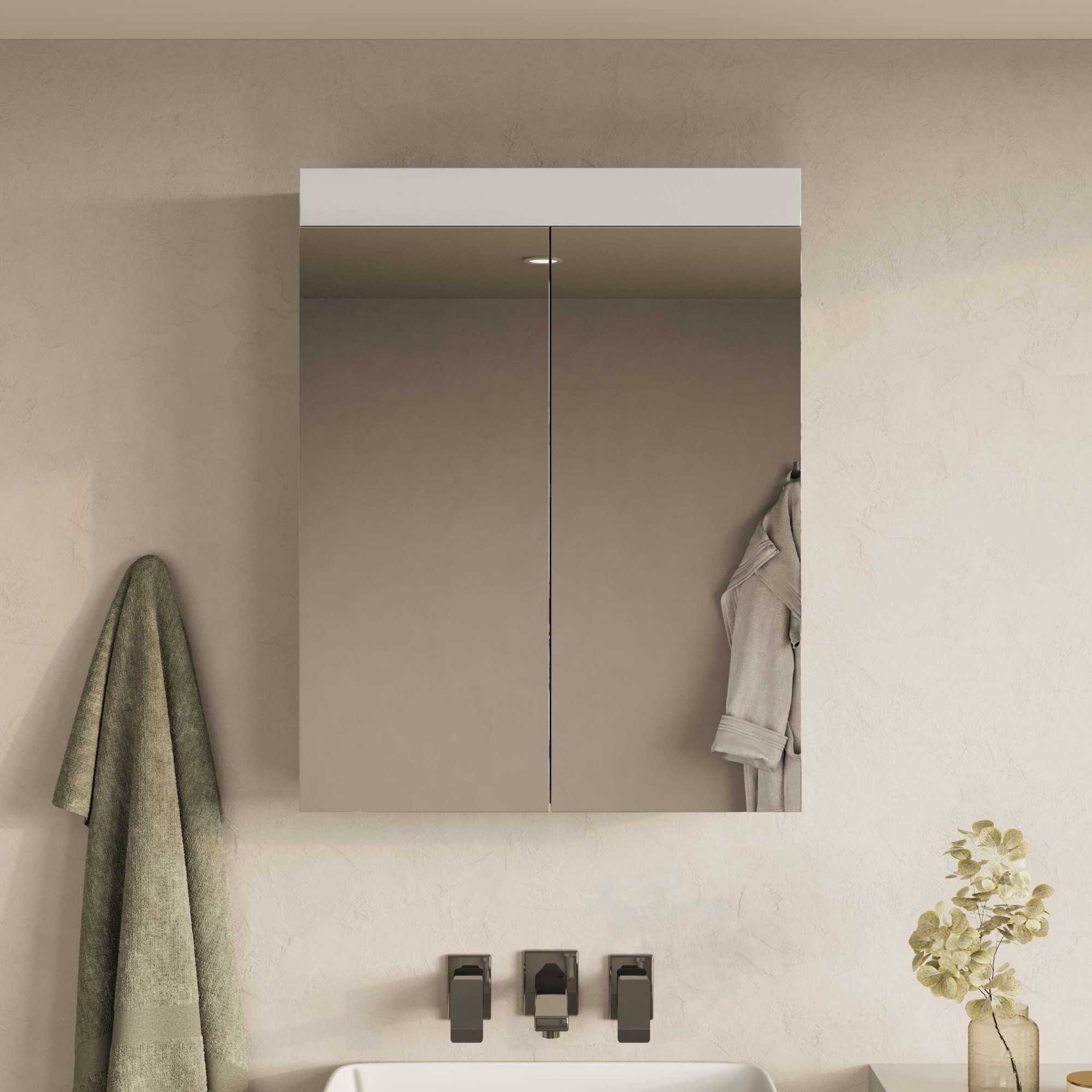 OTTO home Spiegelschrank »Avena« minimalistisch, zeitlos, Spiegelfronten, 2 Einlegeböden
