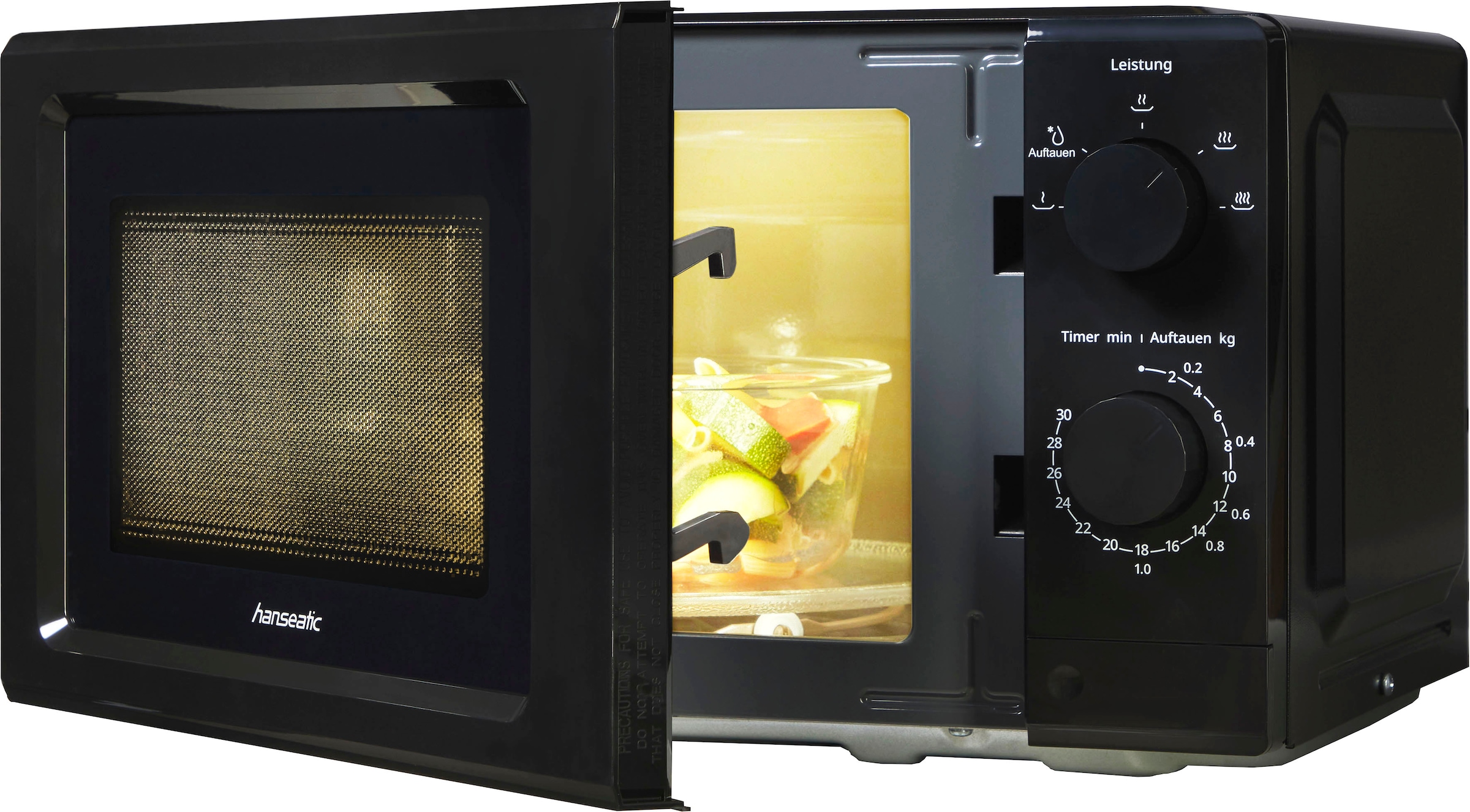 Hanseatic Mikrowelle "HM19" Mikrowelle 1020 W Leistung 700 W, Auftaufunktio günstig online kaufen