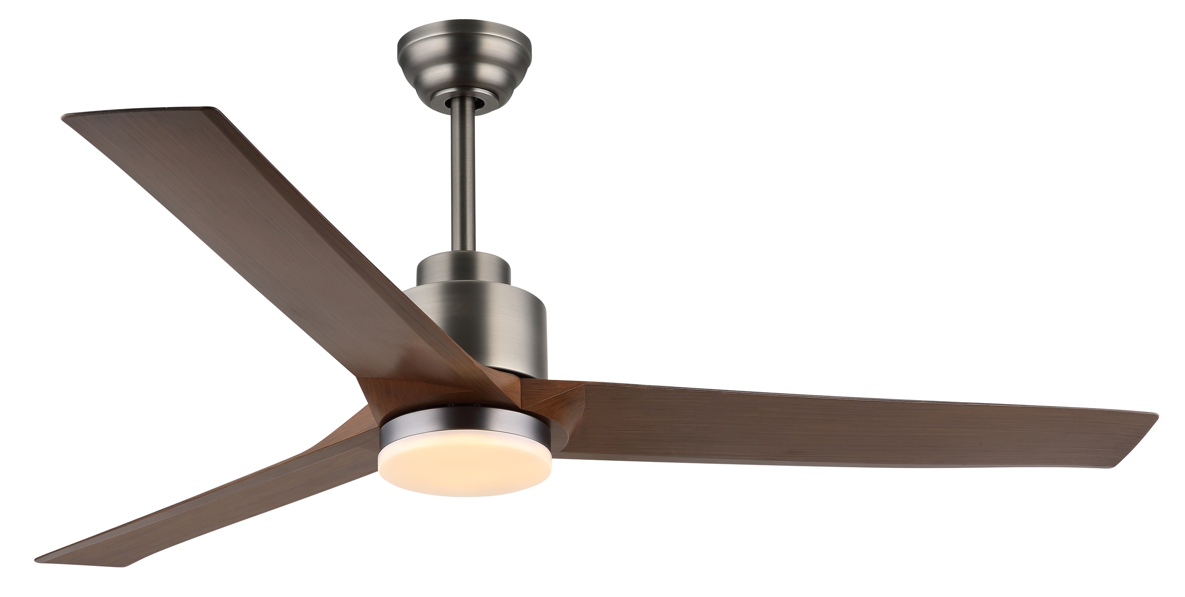 GLOBO LIGHTING Deckenleuchte »MODESTO« LED-Modul 1 Stk. warmweiß - kaltweiß Ventilator holzoptik dunkel kühlen-heizen Wohnzimmer Schlafzimmer