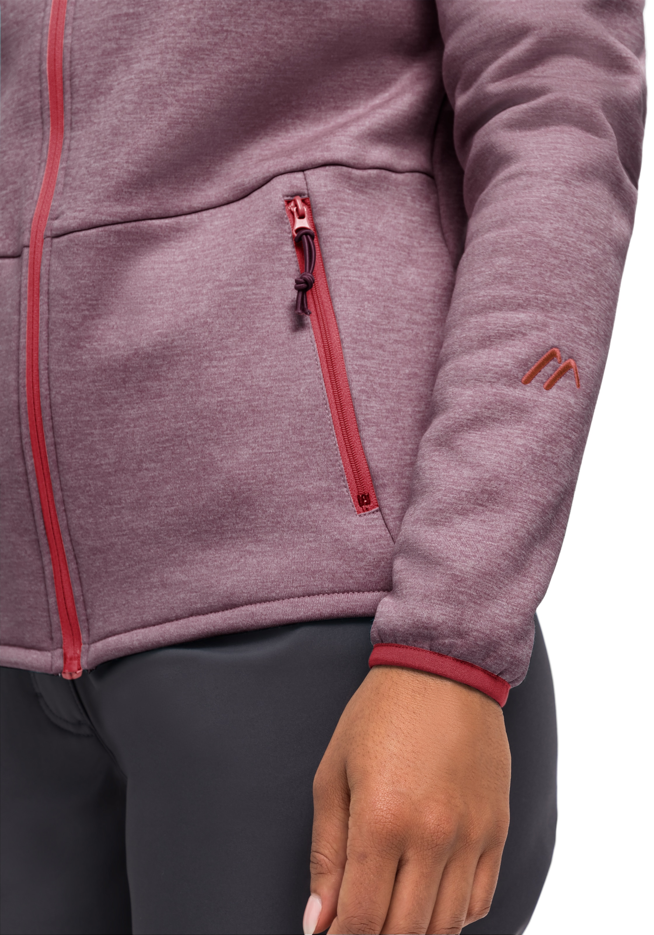 Maier Sports Fleecejacke »Fave W«, Damen Fleece mit verstellbarer Kapuze, atmungsaktiver Zip-Hoodie