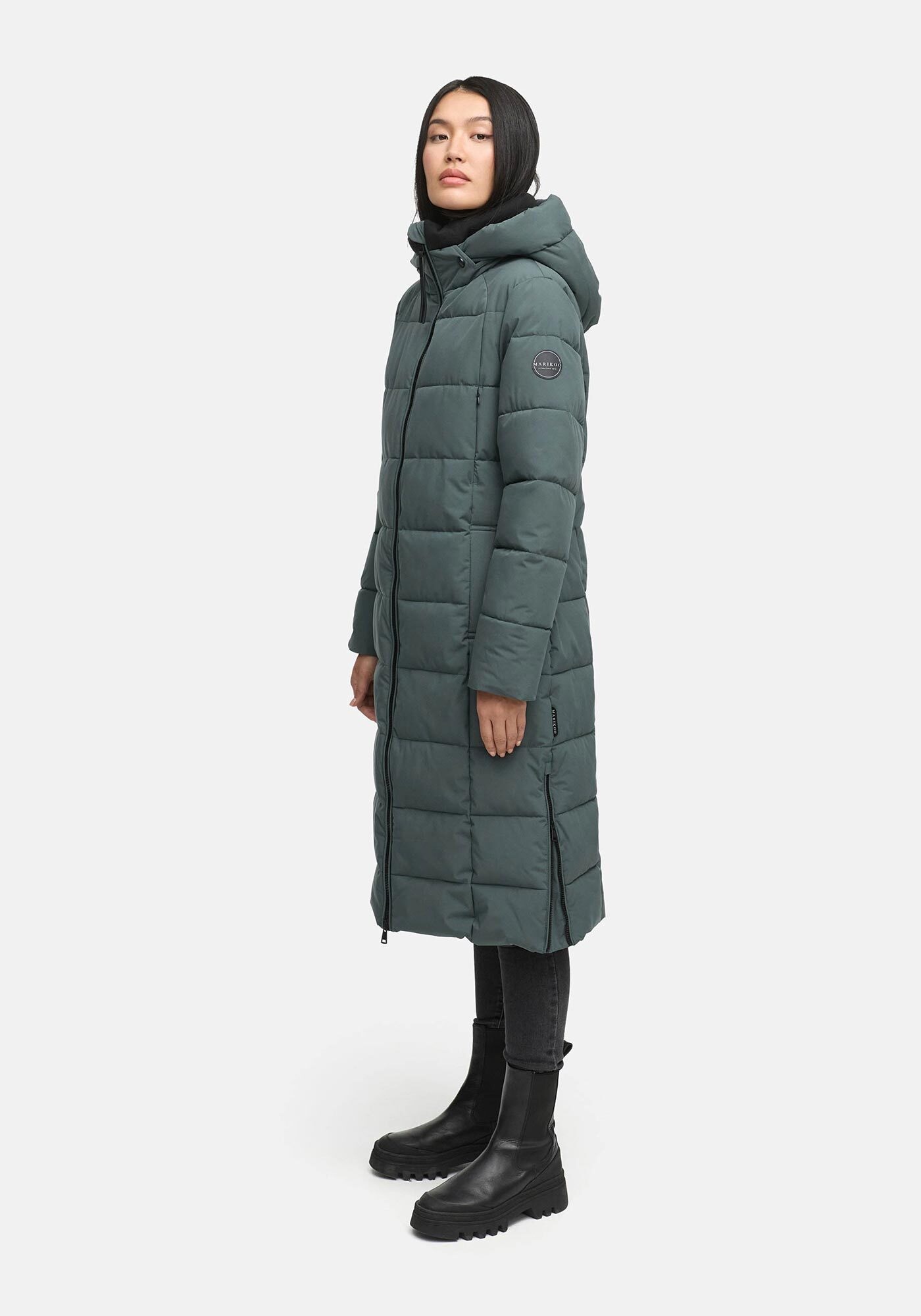 Thumbnail - Marikoo Winterjacke "Lanitaa" Steppmantel mit abnehmbarer Kapuze