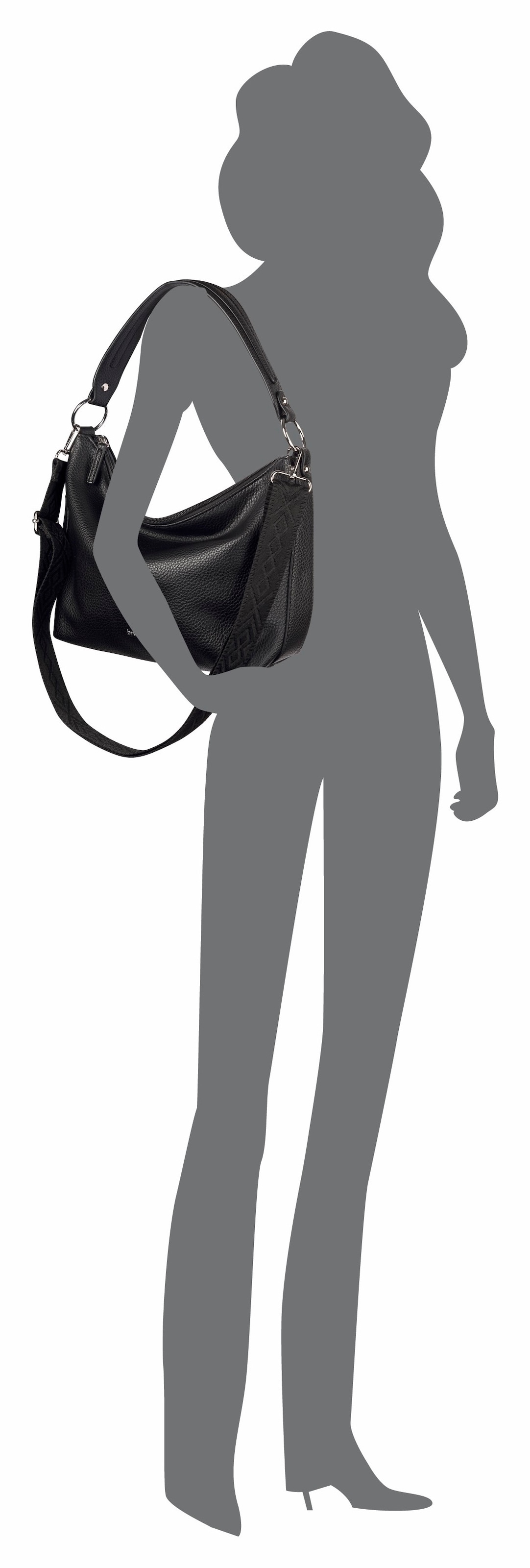 Bruno Banani Schultertasche »Amalfi«, Handtasche Damen Tasche Schulterriemen