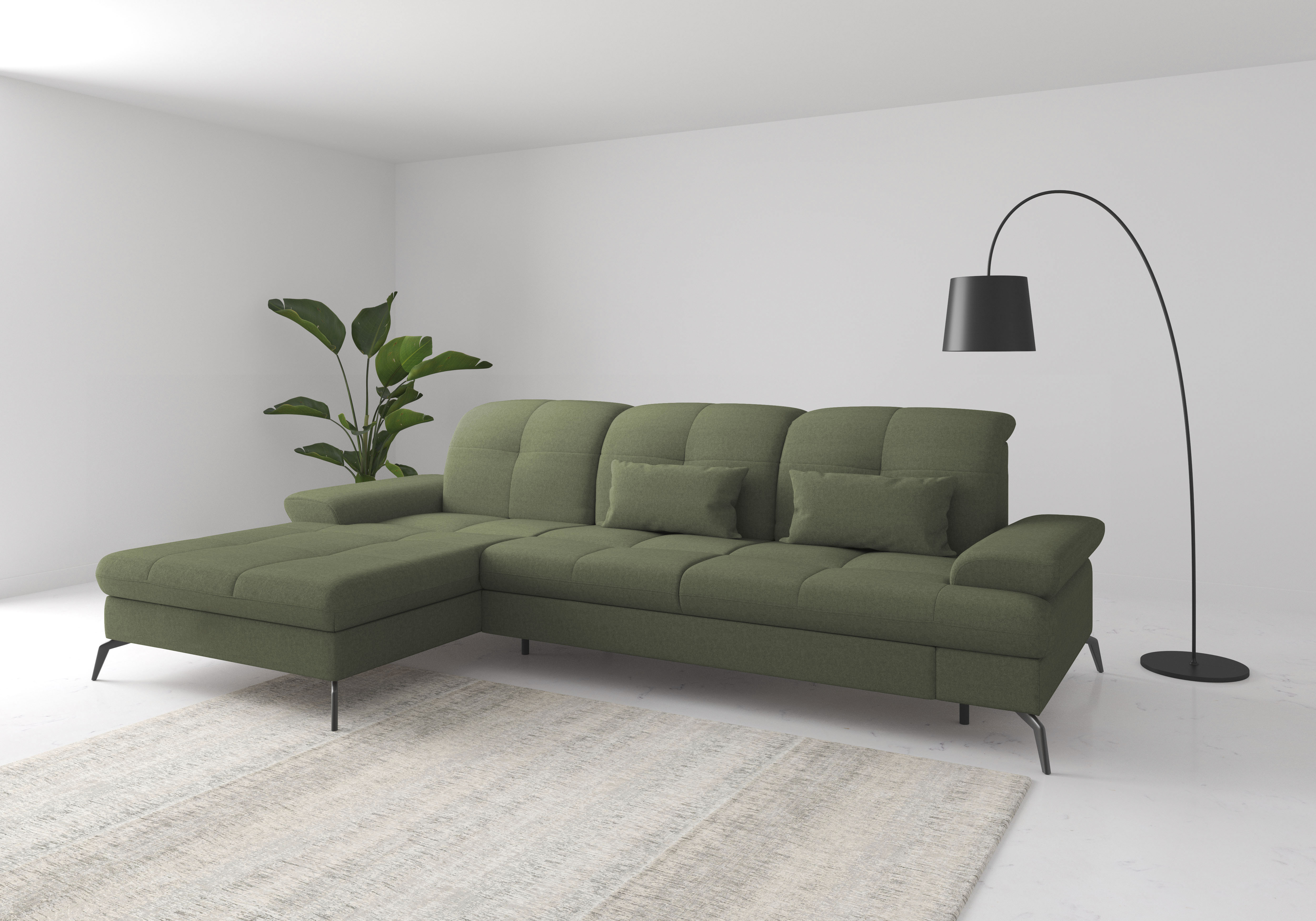sit&more Ecksofa "Amica, L-Form, inkl. Sitztiefenverstellung & Armteilverstellung" wahlweise mit Schlaffunktion, Bettkasten und Kopfteilverstellung