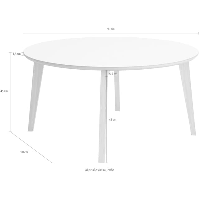 Hammel Furniture Couchtisch »Basic by Hammel Single«, in zwei Größen und  zwei Farben, Gestell aus Massivholz kaufen | BAUR