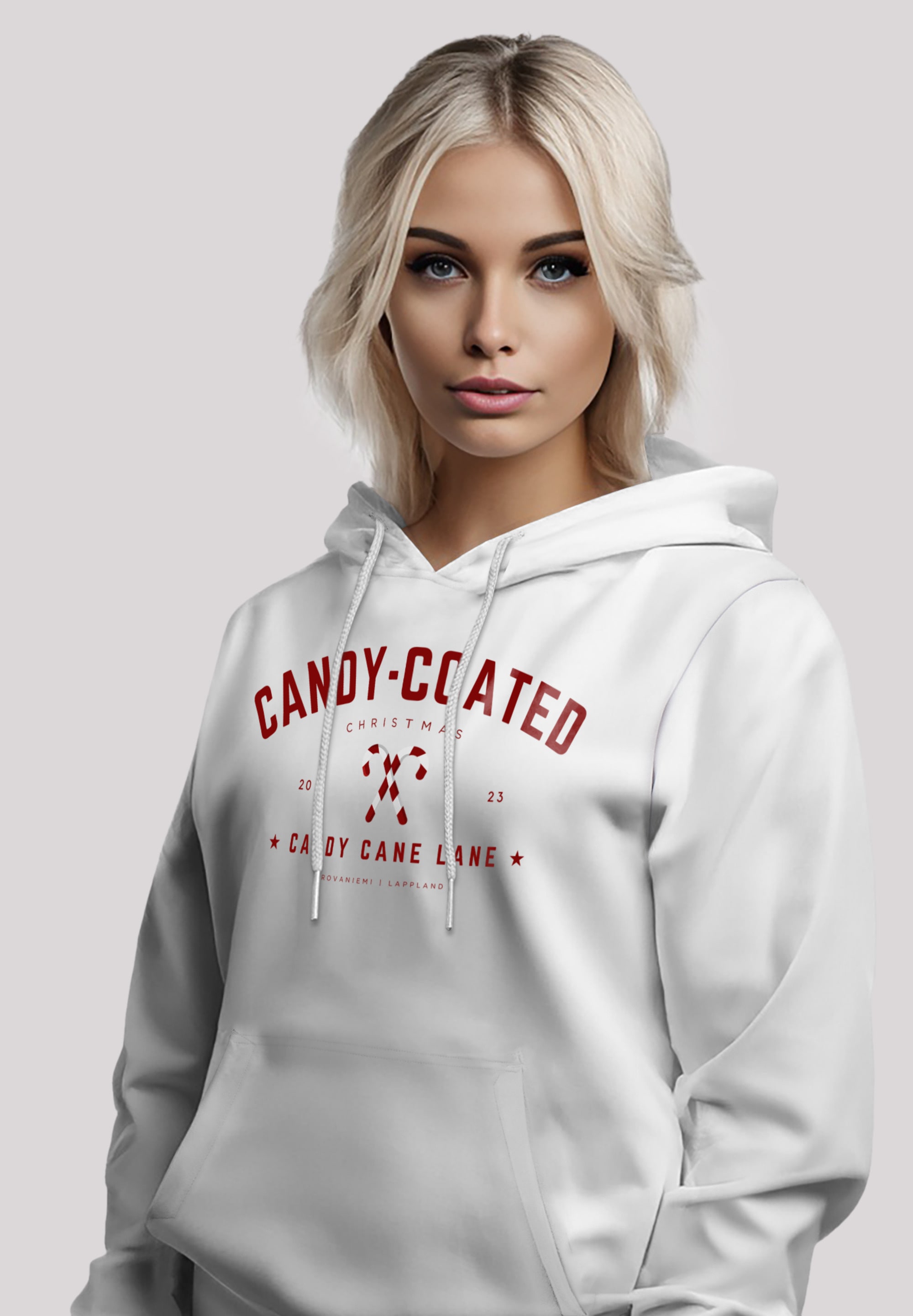 F4NT4STIC Kapuzenpullover »Weihnachten Candy Coated Christmas«, Weihnachten, Geschenk, Logo