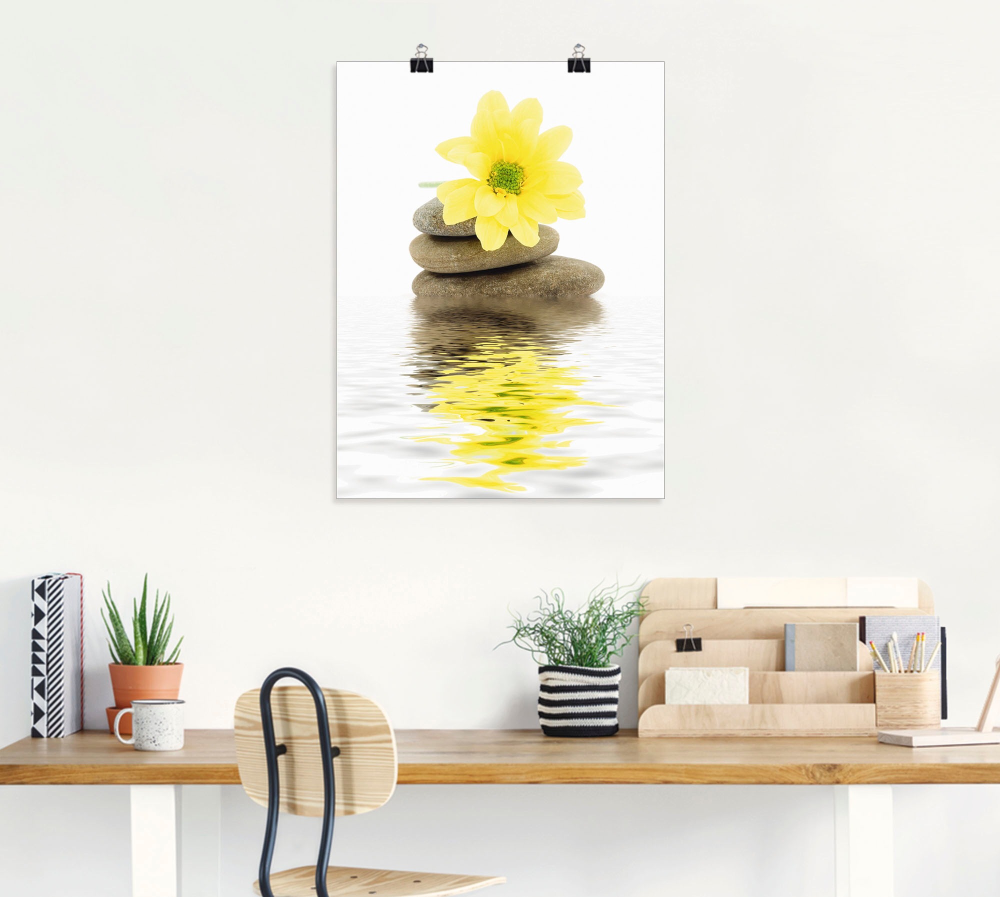 Artland Wandbild "Zen Spa Steine mit Blumen II", Zen, (1 St.), als Alubild, günstig online kaufen