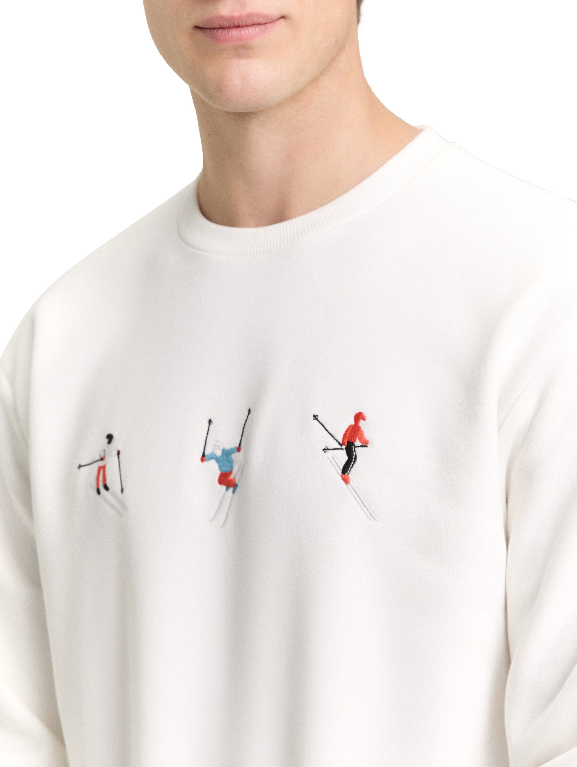 Thumbnail - TOM TAILOR Denim Sweater, mit Ski-Motiven bestickt