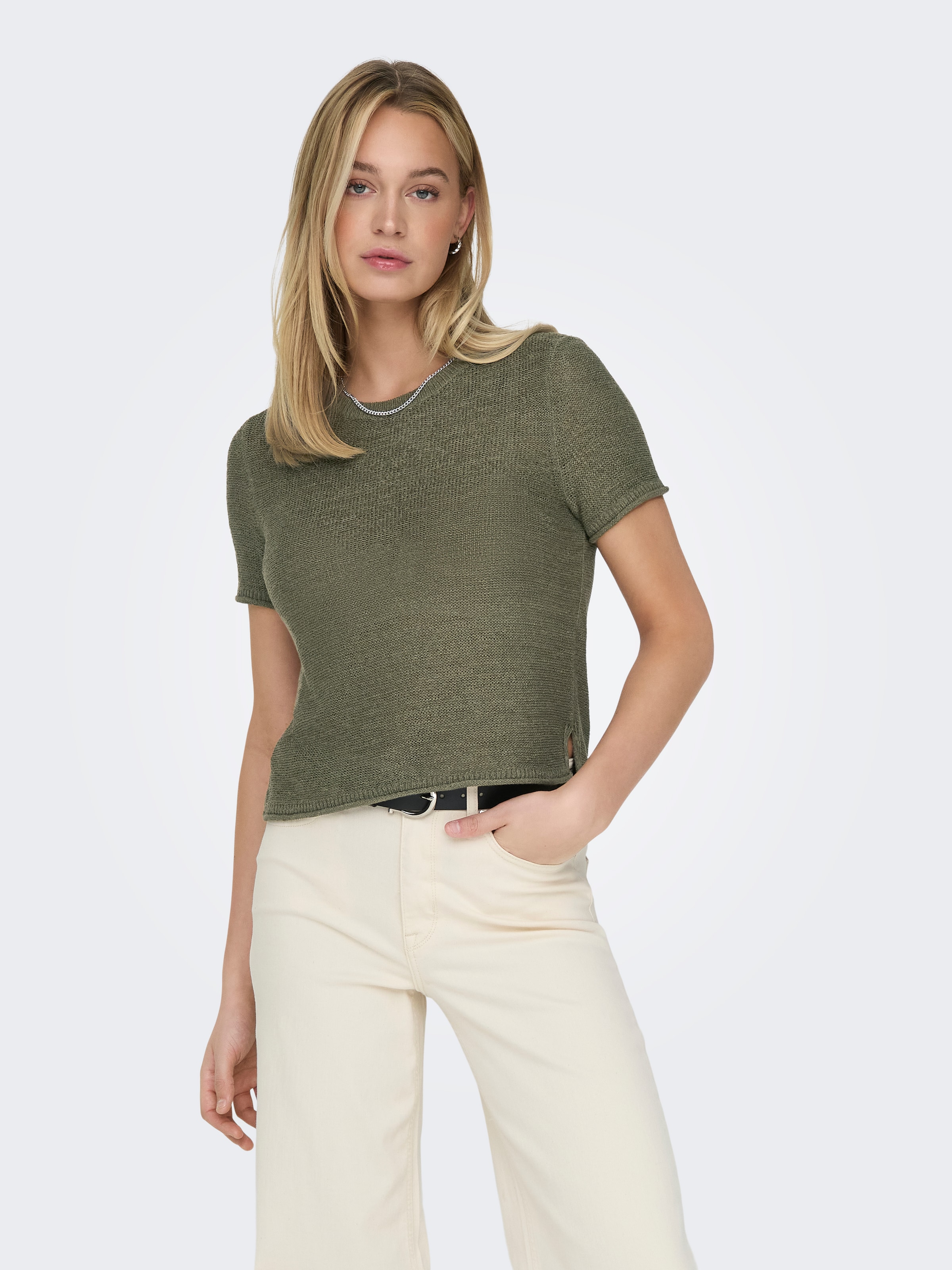 ONLY Kurzarmpullover "ONLSUNNY S/S PULLOVER NOOS KNT", mit leichtem Struktu günstig online kaufen