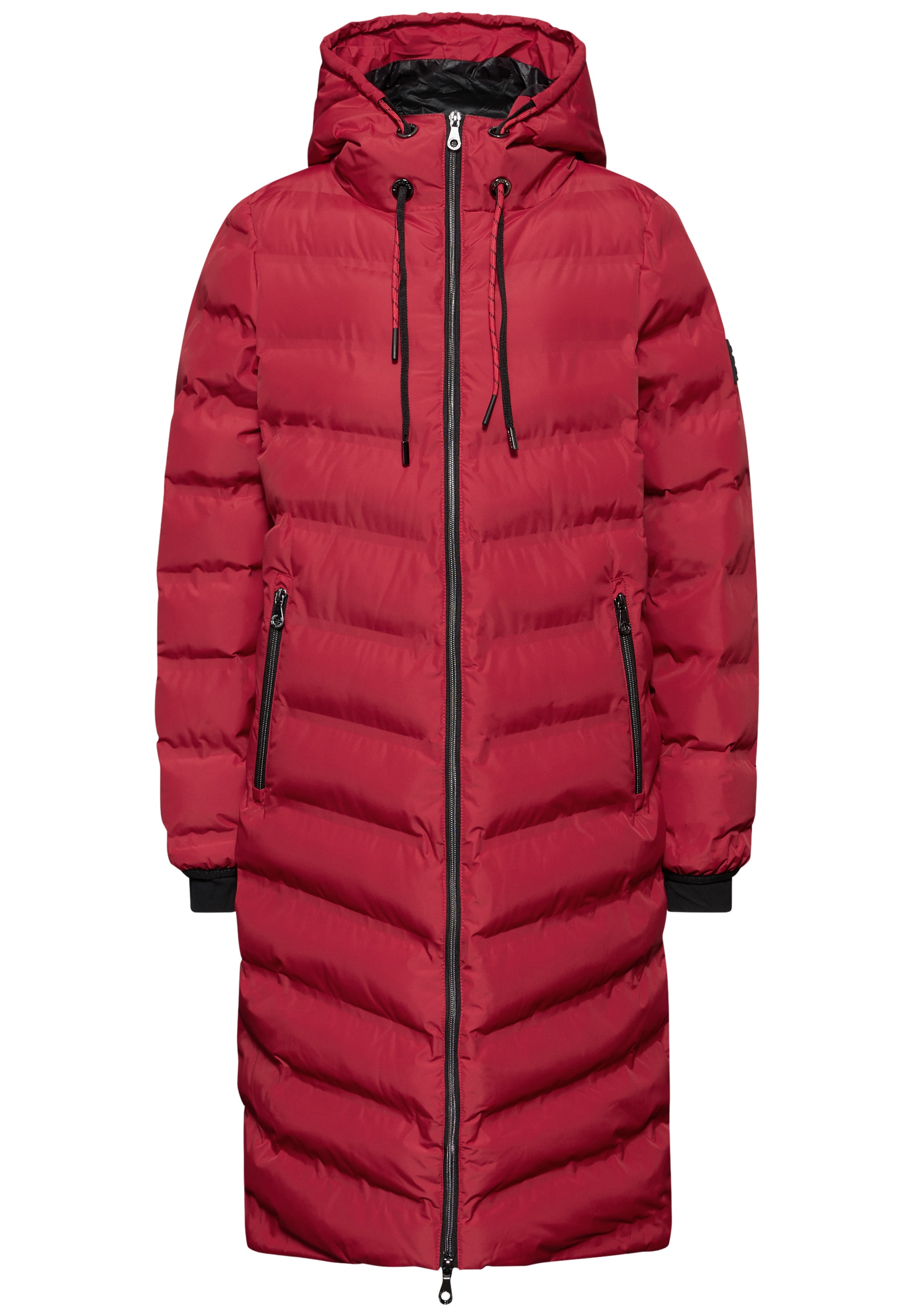 STREET ONE Steppjacke mit Kapuze Damenmantel mit Kapuze und geklebten Nähten