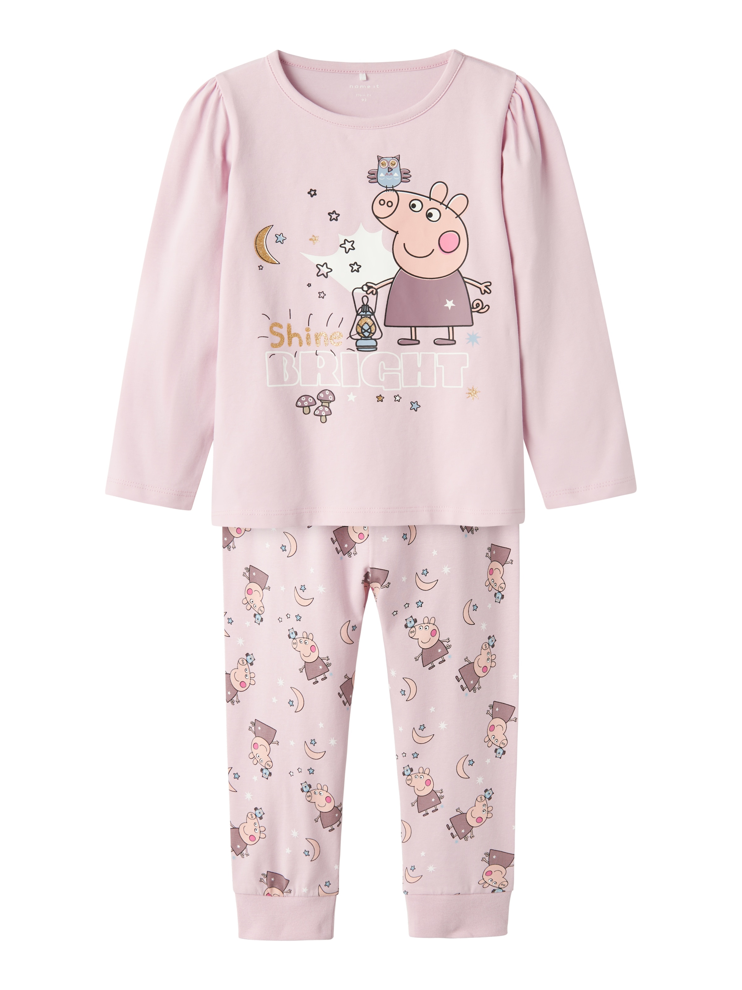 Name It Schlafanzug "NMFDYRIS PEPPA LS NIGHTSET NOOS CPLG", (Set, 2 tlg.), mit Peppa Wutz Druck